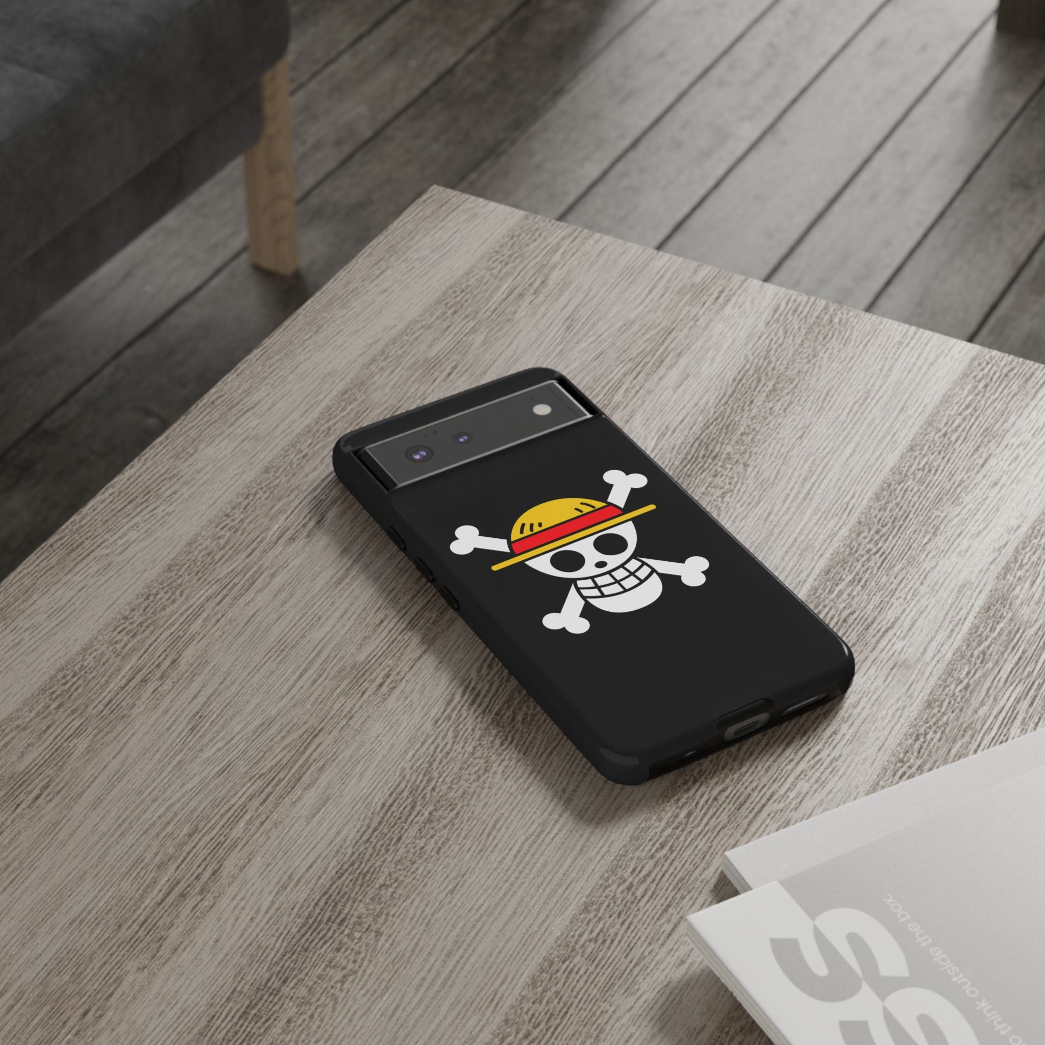 One Piece Straw Hat Skull Phone Case — Anime Pirate Jolly Roger Protective Cover