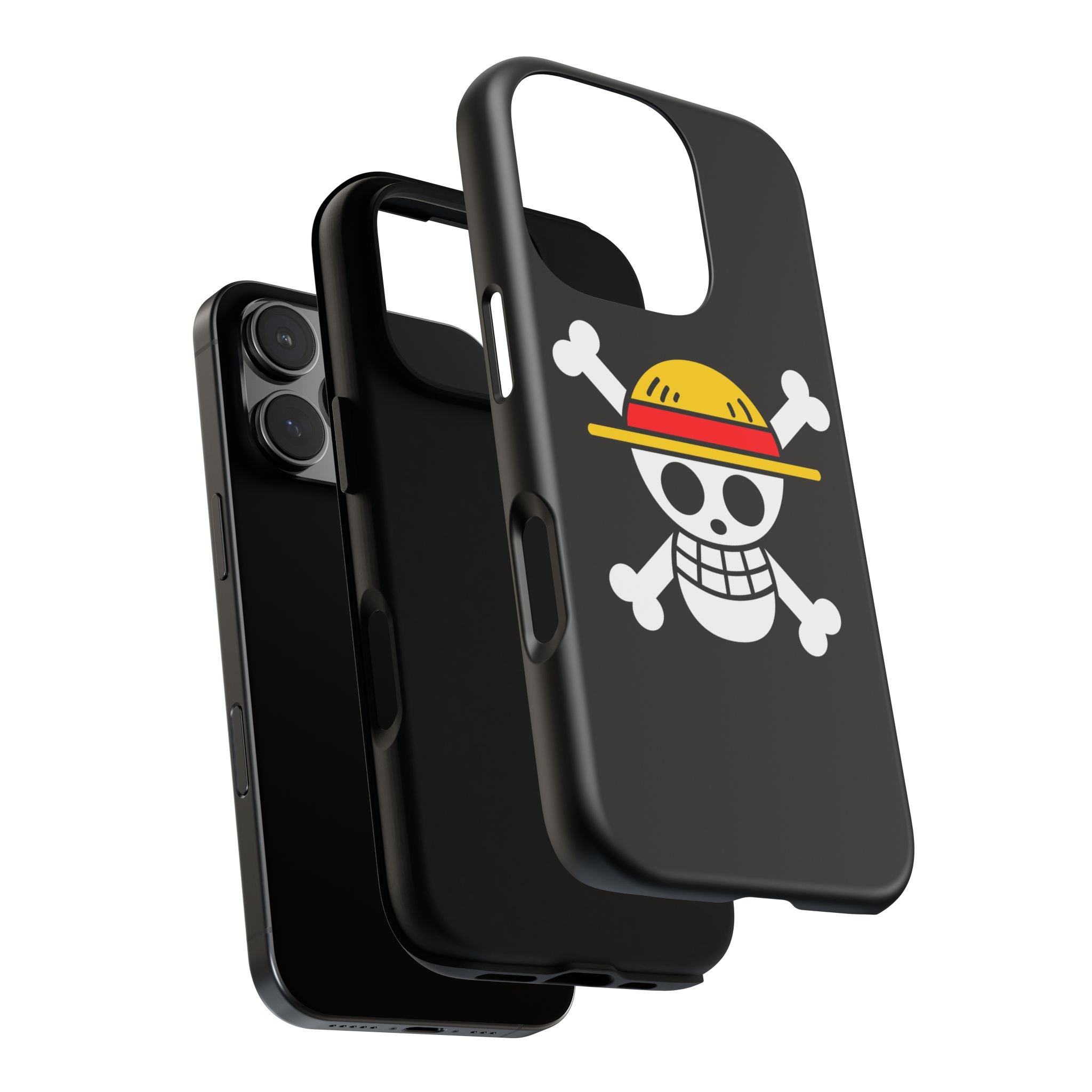 One Piece Straw Hat Skull Phone Case — Anime Pirate Jolly Roger Protective Cover