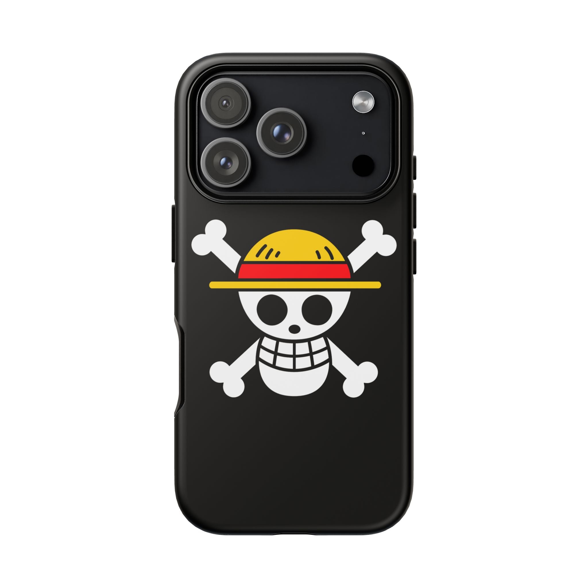 One Piece Straw Hat Skull Phone Case — Anime Pirate Jolly Roger Protective Cover