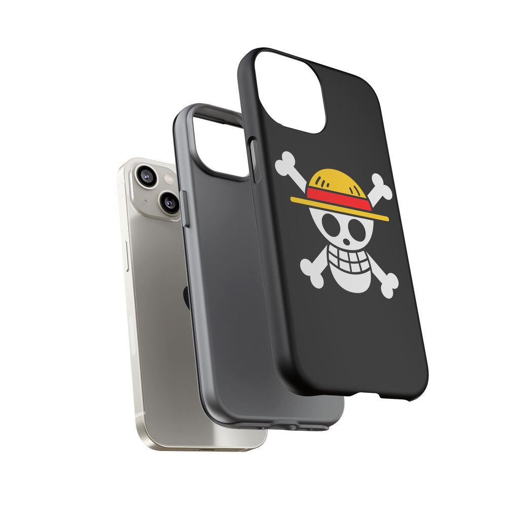 One Piece Straw Hat Skull Phone Case — Anime Pirate Jolly Roger Protective Cover