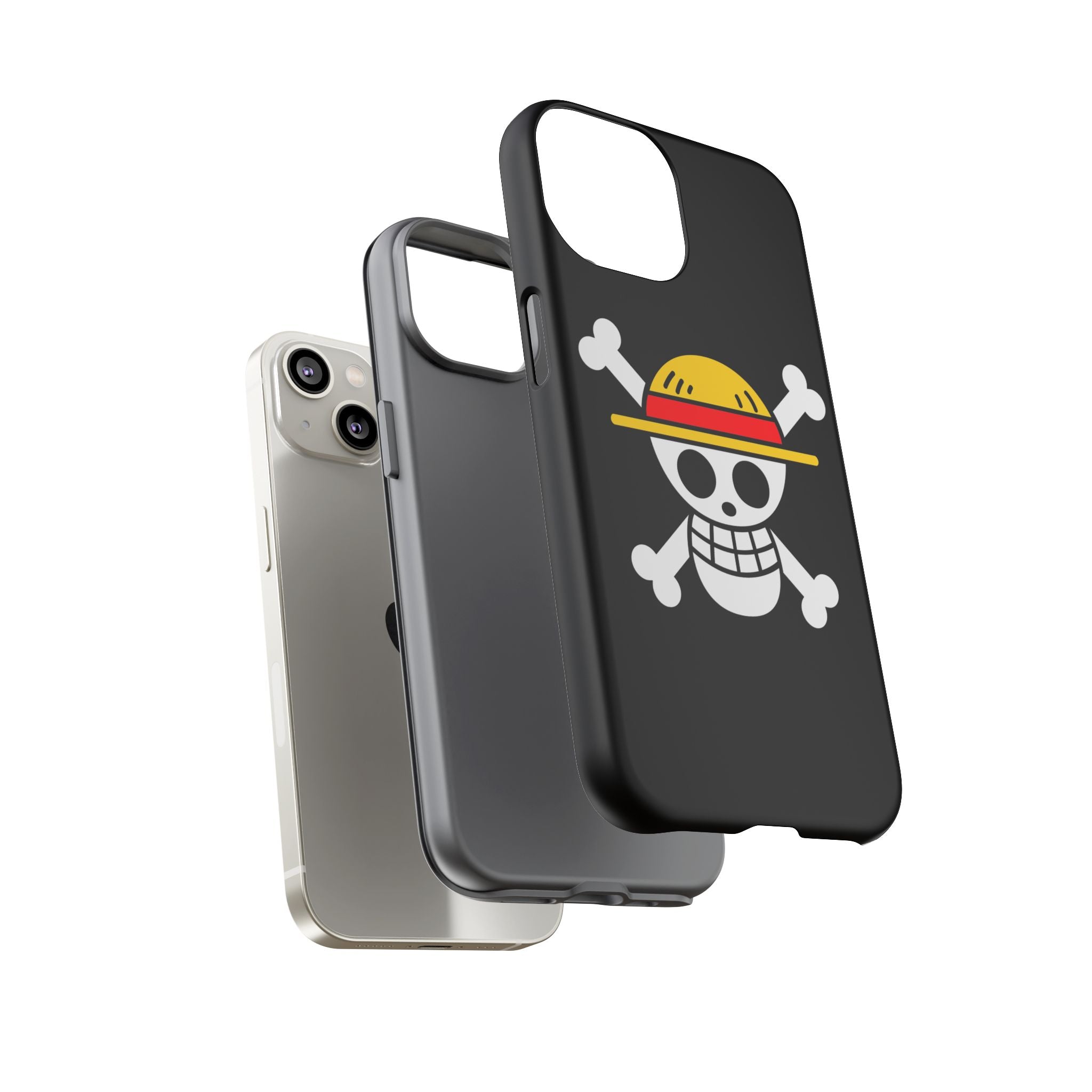 One Piece Straw Hat Skull Phone Case — Anime Pirate Jolly Roger Protective Cover