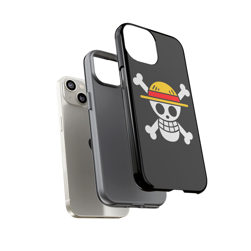 One Piece Straw Hat Skull Phone Case — Anime Pirate Jolly Roger Protective Cover