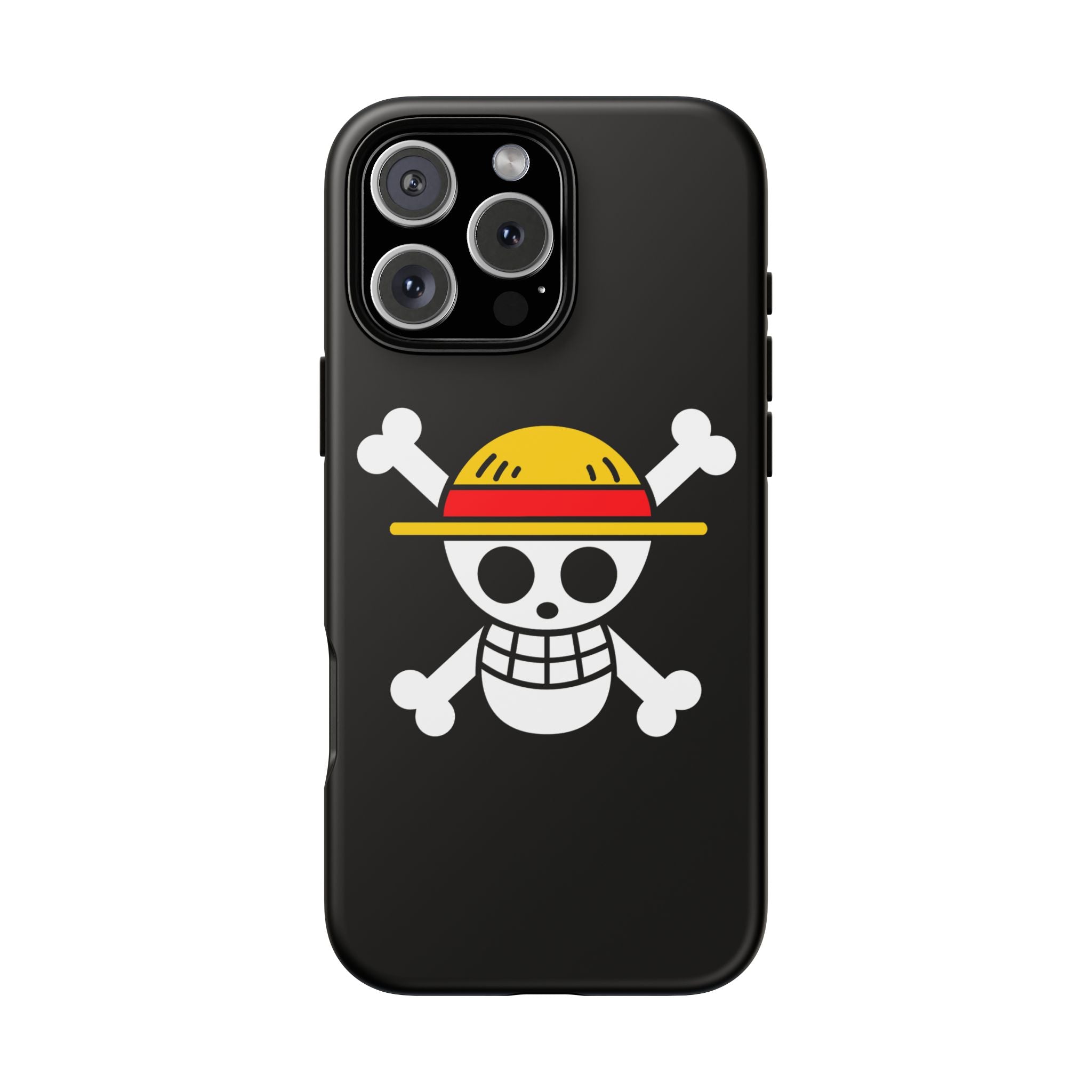 One Piece Straw Hat Skull Phone Case — Anime Pirate Jolly Roger Protective Cover