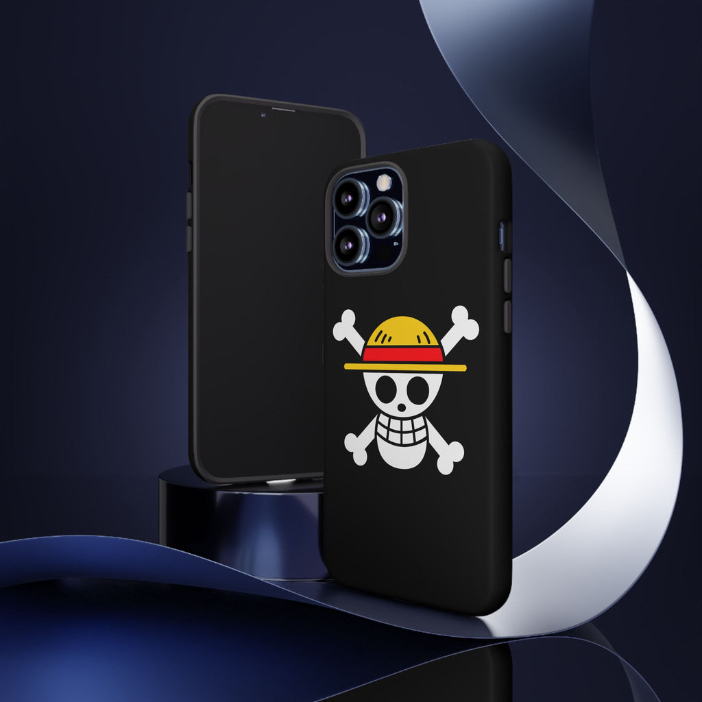One Piece Straw Hat Skull Phone Case — Anime Pirate Jolly Roger Protective Cover