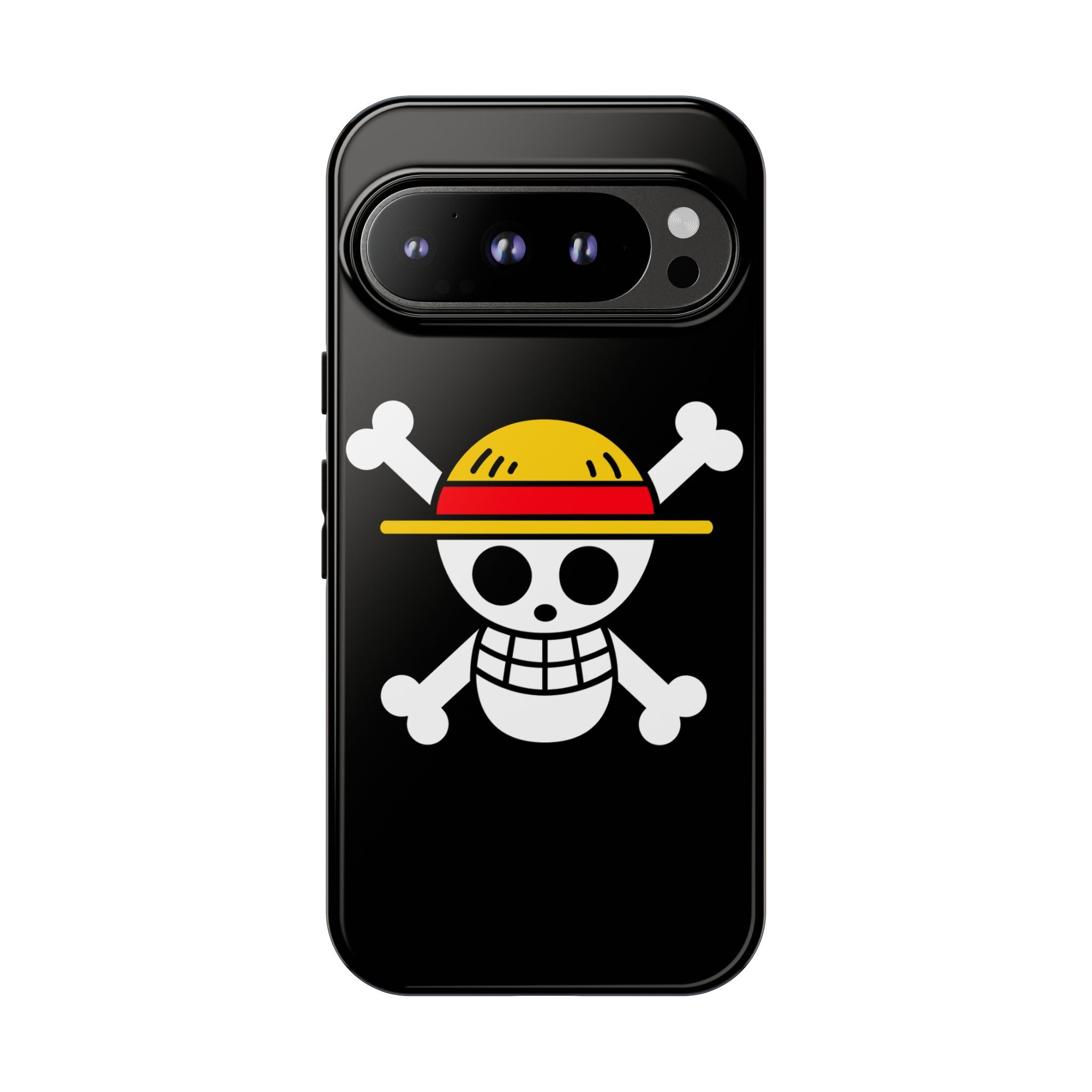 One Piece Straw Hat Skull Phone Case — Anime Pirate Jolly Roger Protective Cover