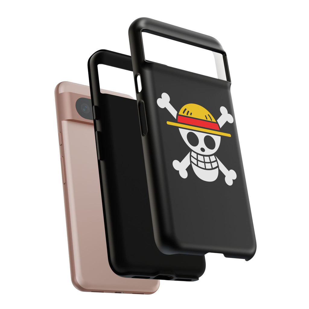 One Piece Straw Hat Skull Phone Case — Anime Pirate Jolly Roger Protective Cover