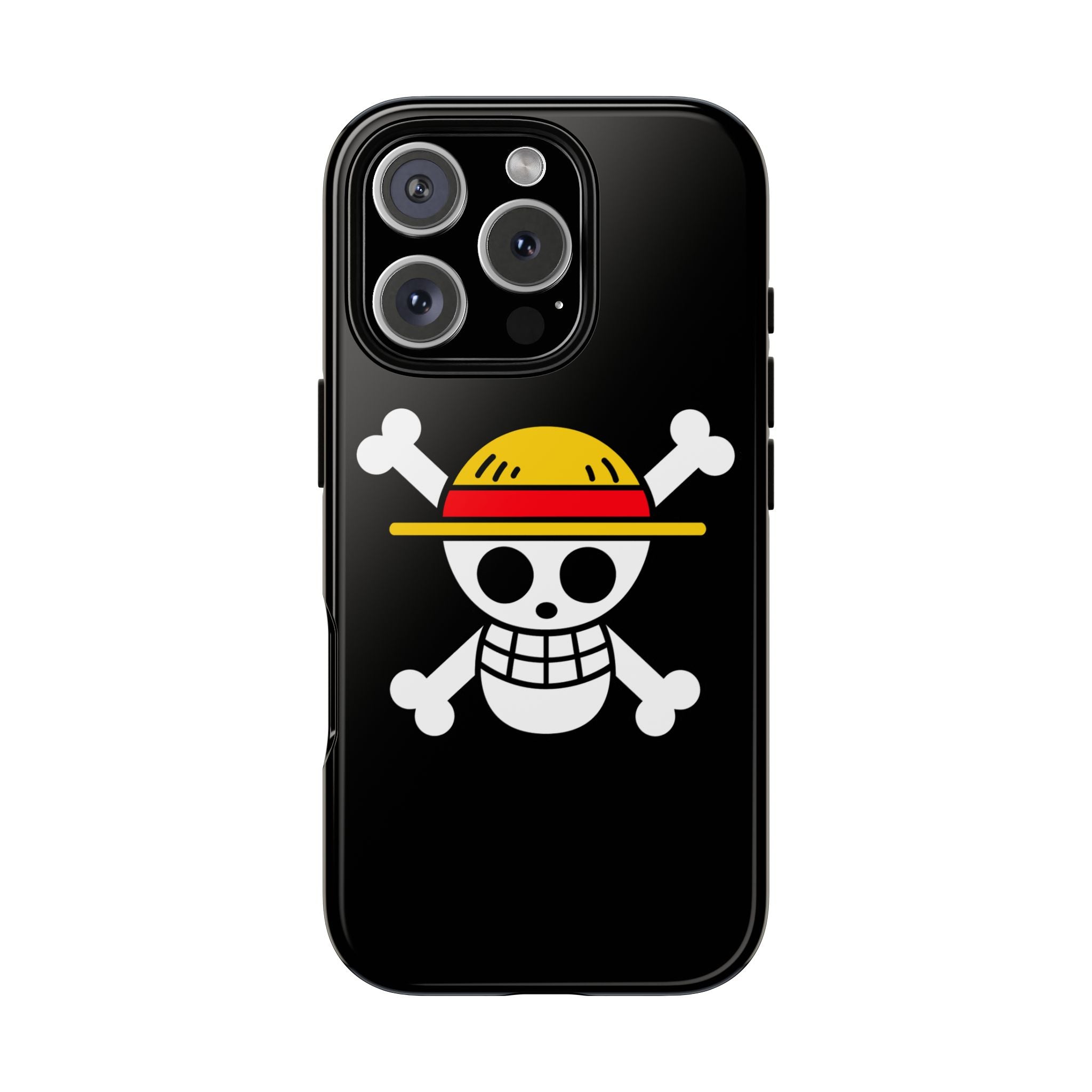 One Piece Straw Hat Skull Phone Case — Anime Pirate Jolly Roger Protective Cover
