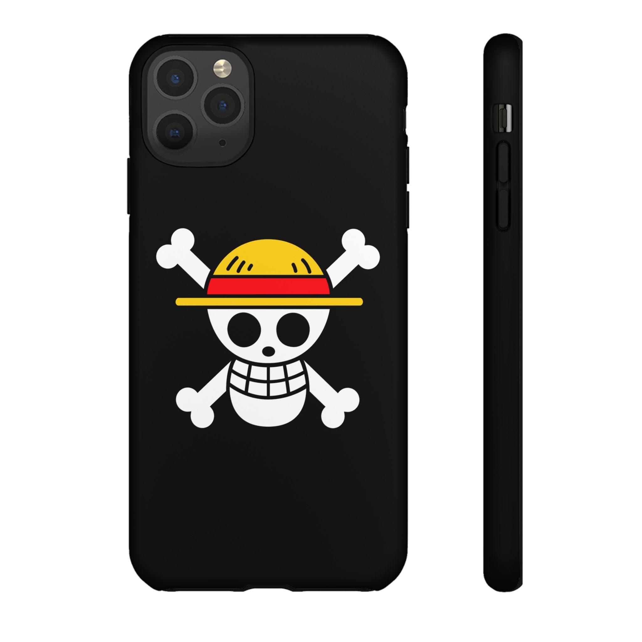 One Piece Straw Hat Skull Phone Case — Anime Pirate Jolly Roger Protective Cover
