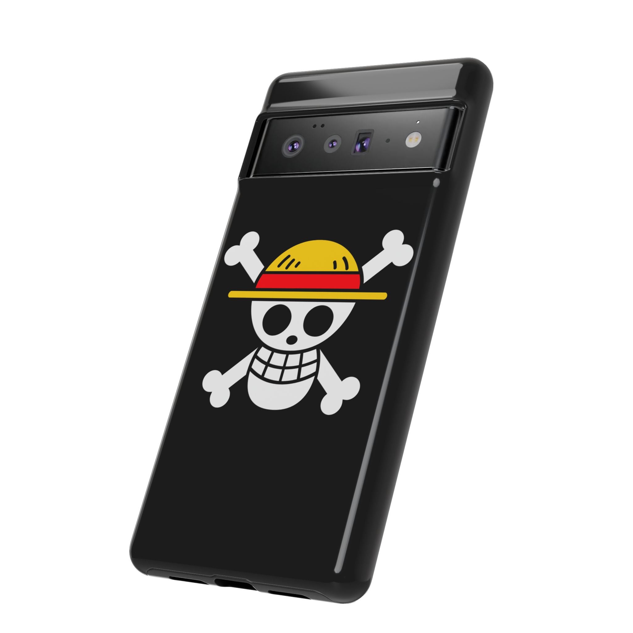 One Piece Straw Hat Skull Phone Case — Anime Pirate Jolly Roger Protective Cover