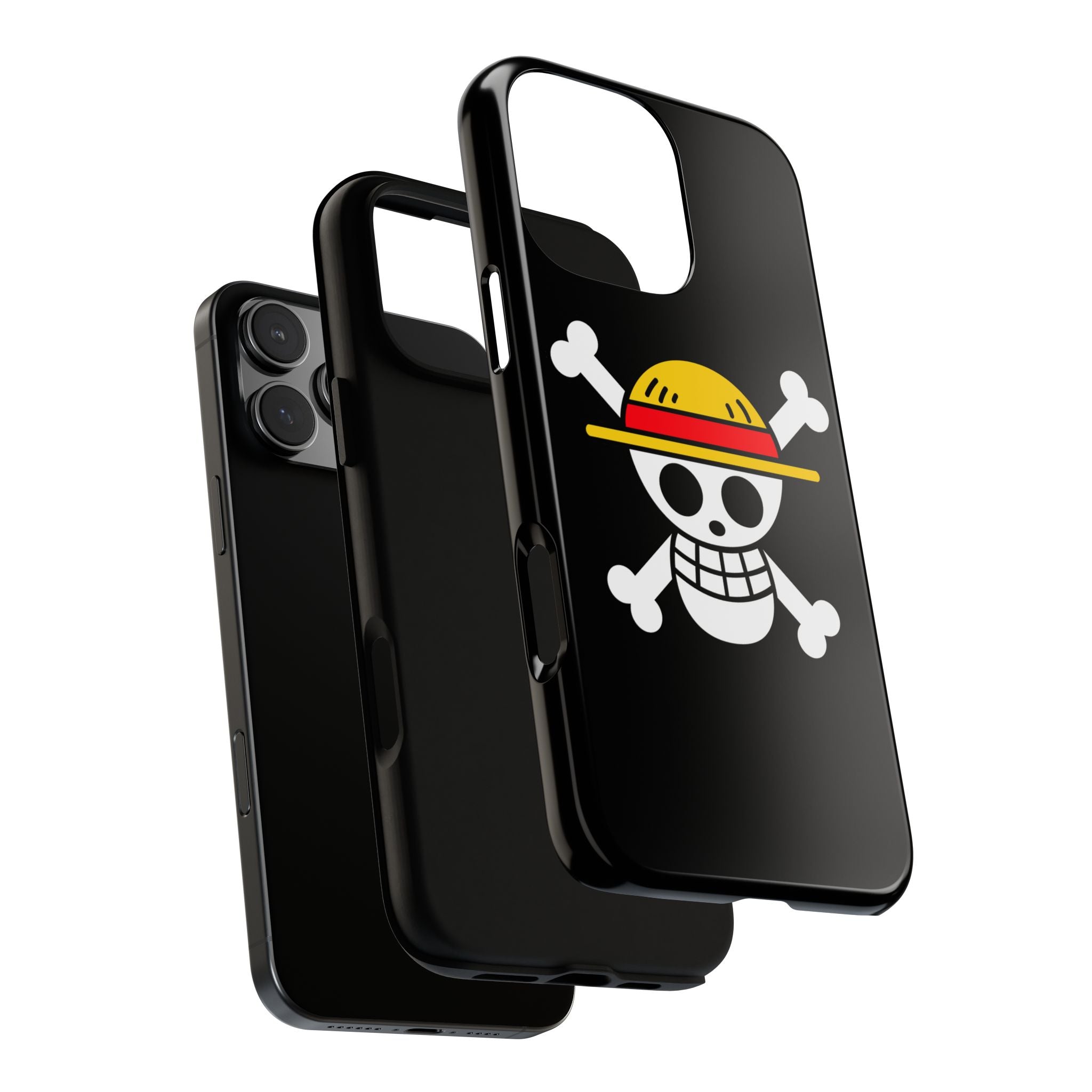 One Piece Straw Hat Skull Phone Case — Anime Pirate Jolly Roger Protective Cover