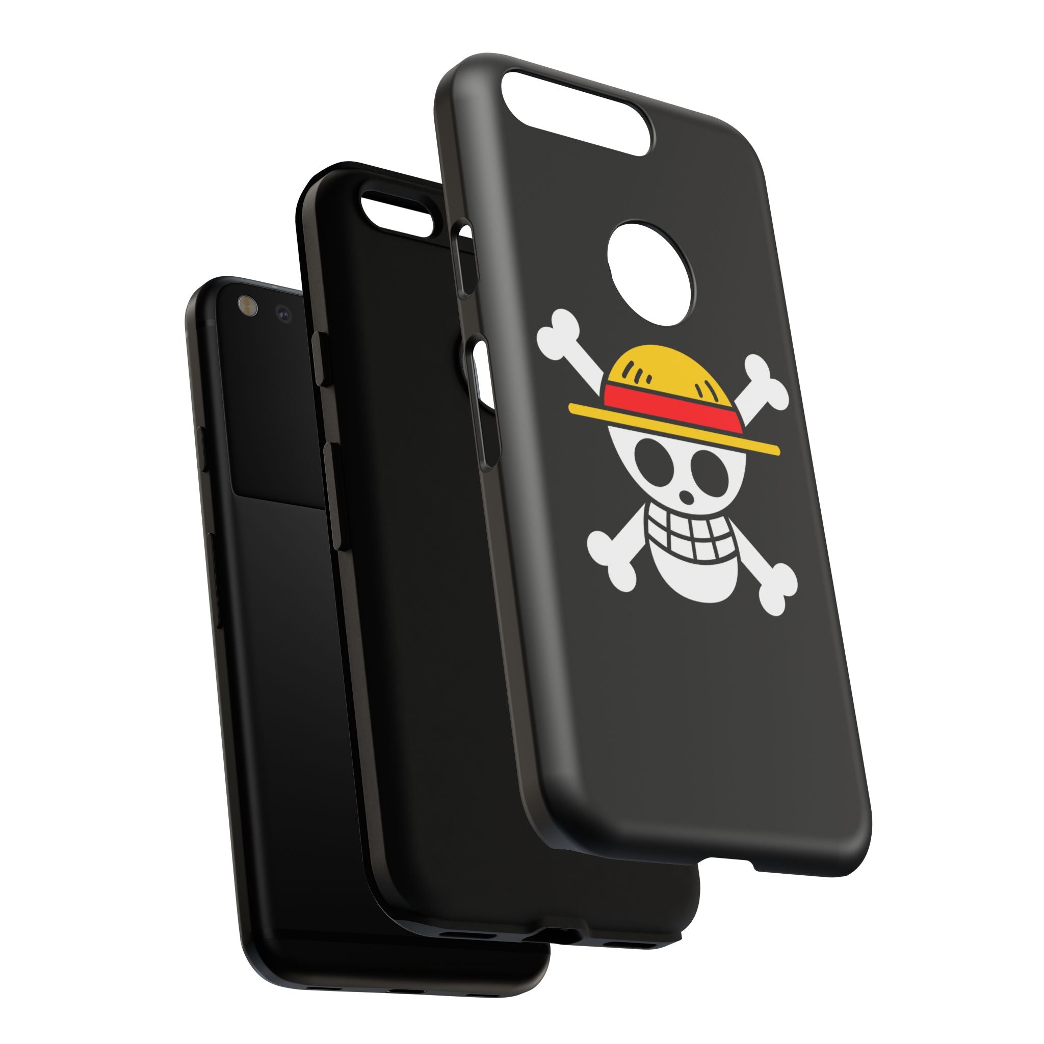 One Piece Straw Hat Skull Phone Case — Anime Pirate Jolly Roger Protective Cover