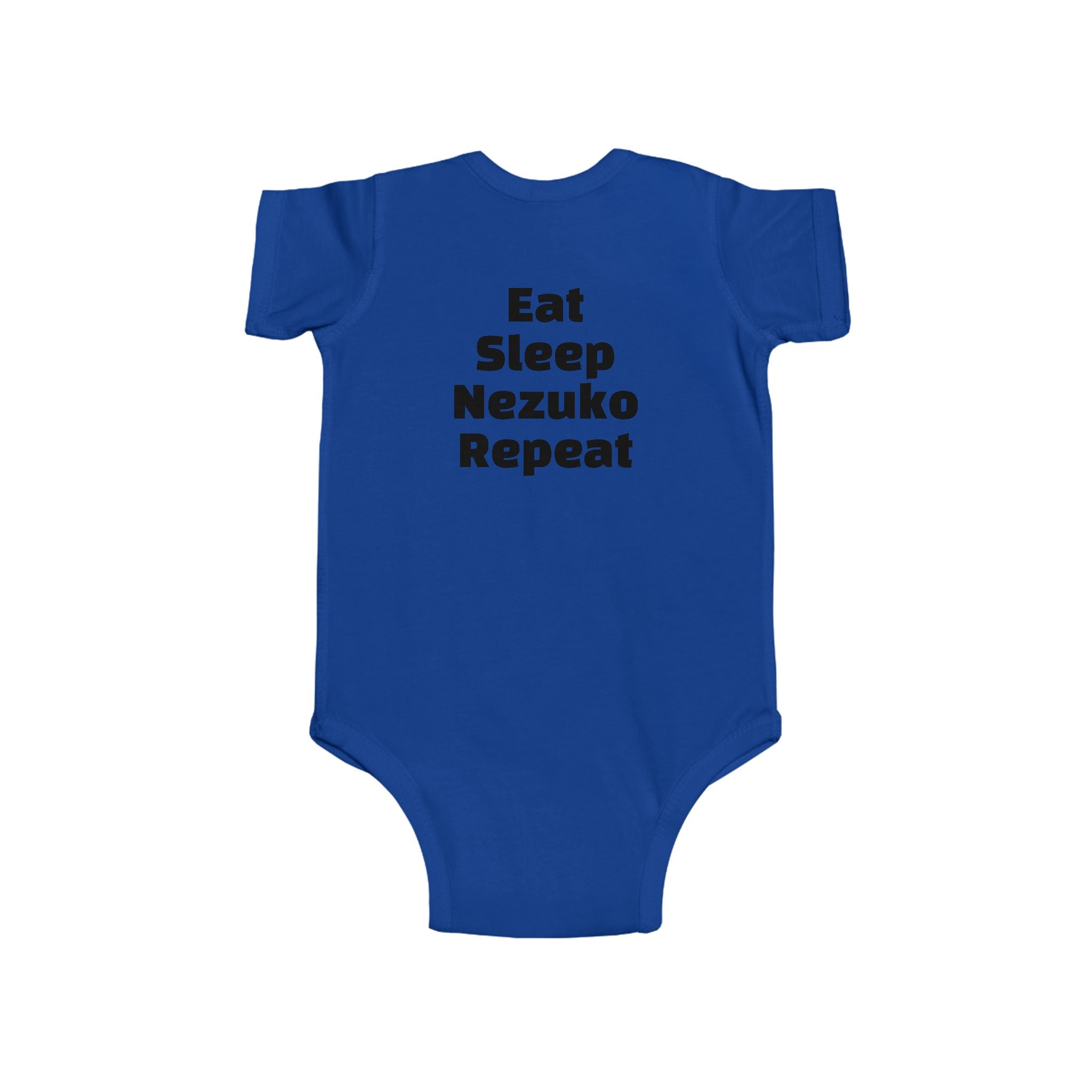 Nezuko Infant Bodysuit - Cute Chibi Character "Eat Sleep Nezuko Repeat" Baby Onesie