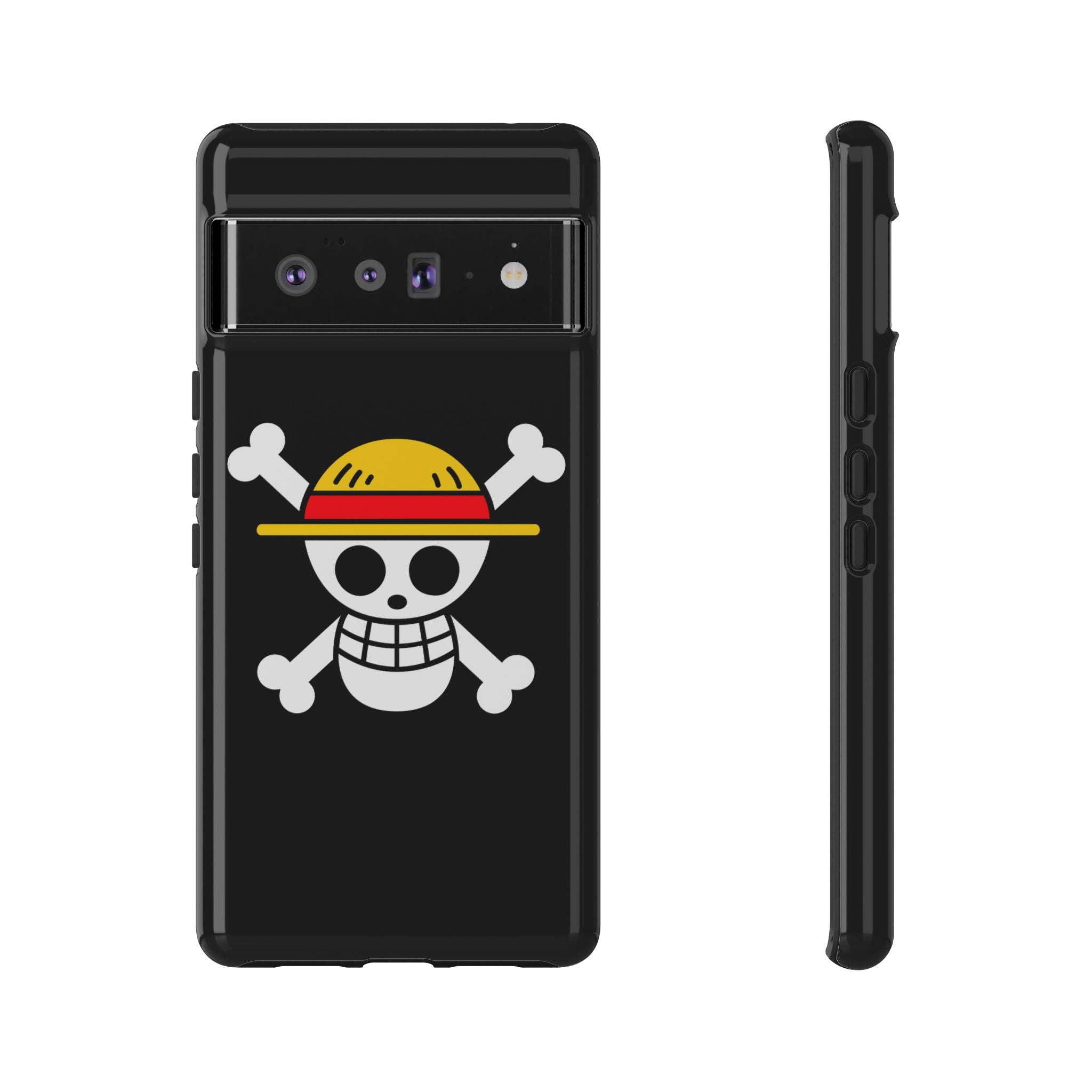 One Piece Straw Hat Skull Phone Case — Anime Pirate Jolly Roger Protective Cover