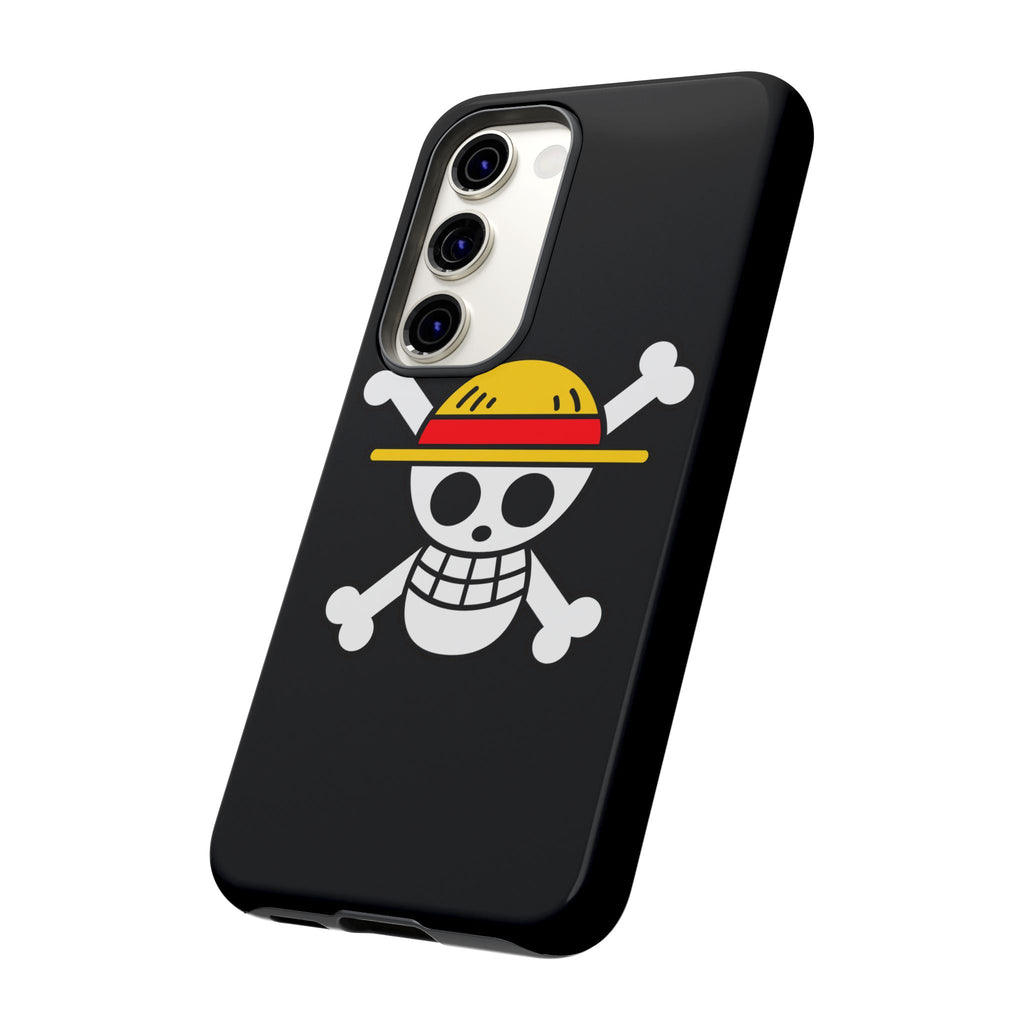 One Piece Straw Hat Skull Phone Case — Anime Pirate Jolly Roger Protective Cover