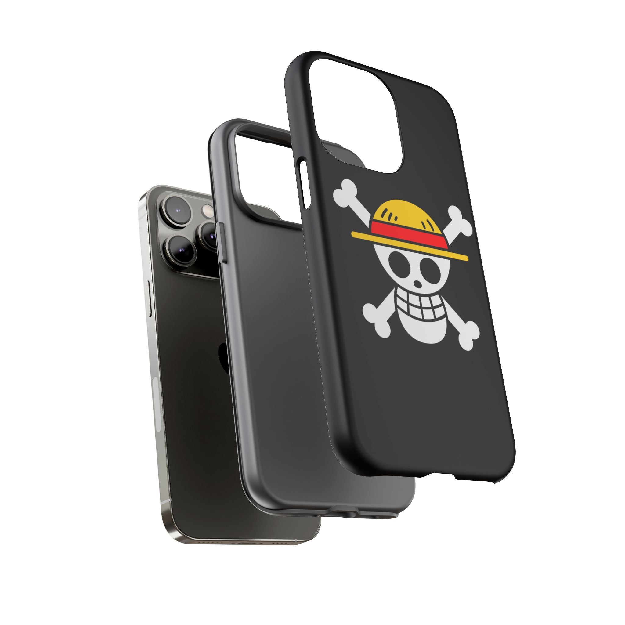 One Piece Straw Hat Skull Phone Case — Anime Pirate Jolly Roger Protective Cover