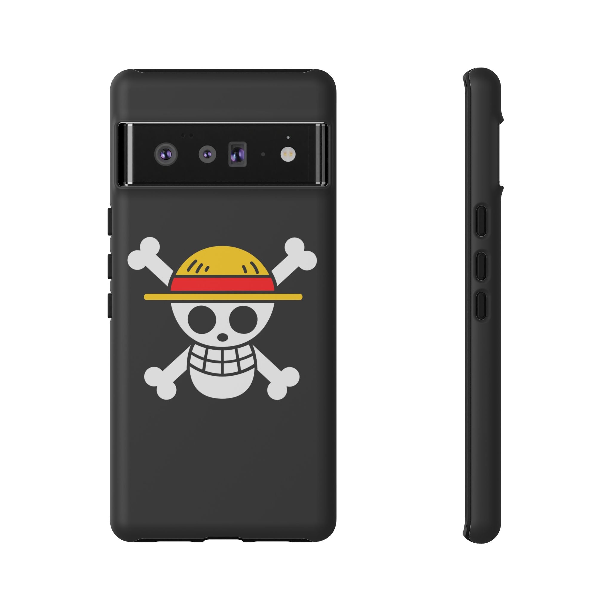 One Piece Straw Hat Skull Phone Case — Anime Pirate Jolly Roger Protective Cover