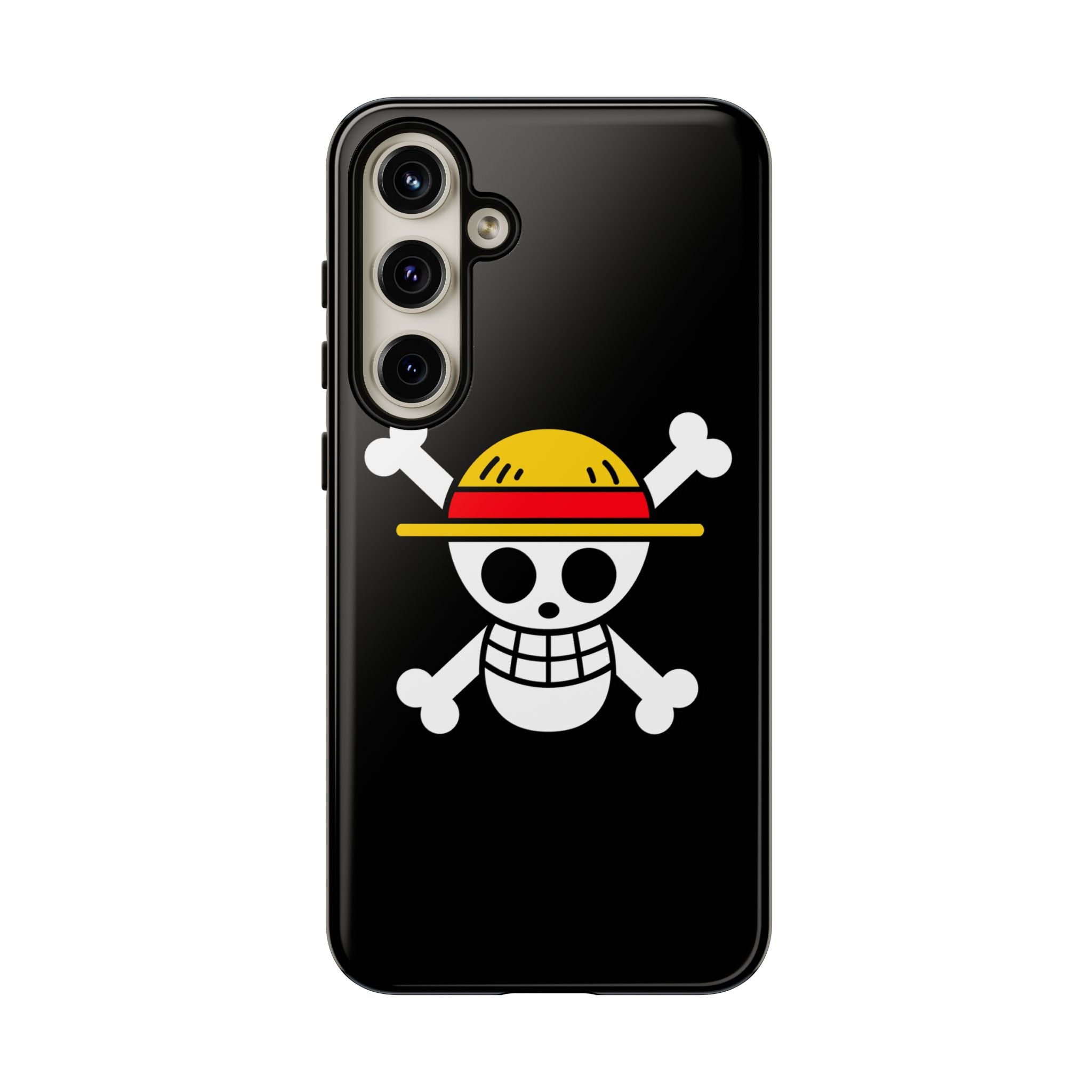 One Piece Straw Hat Skull Phone Case — Anime Pirate Jolly Roger Protective Cover