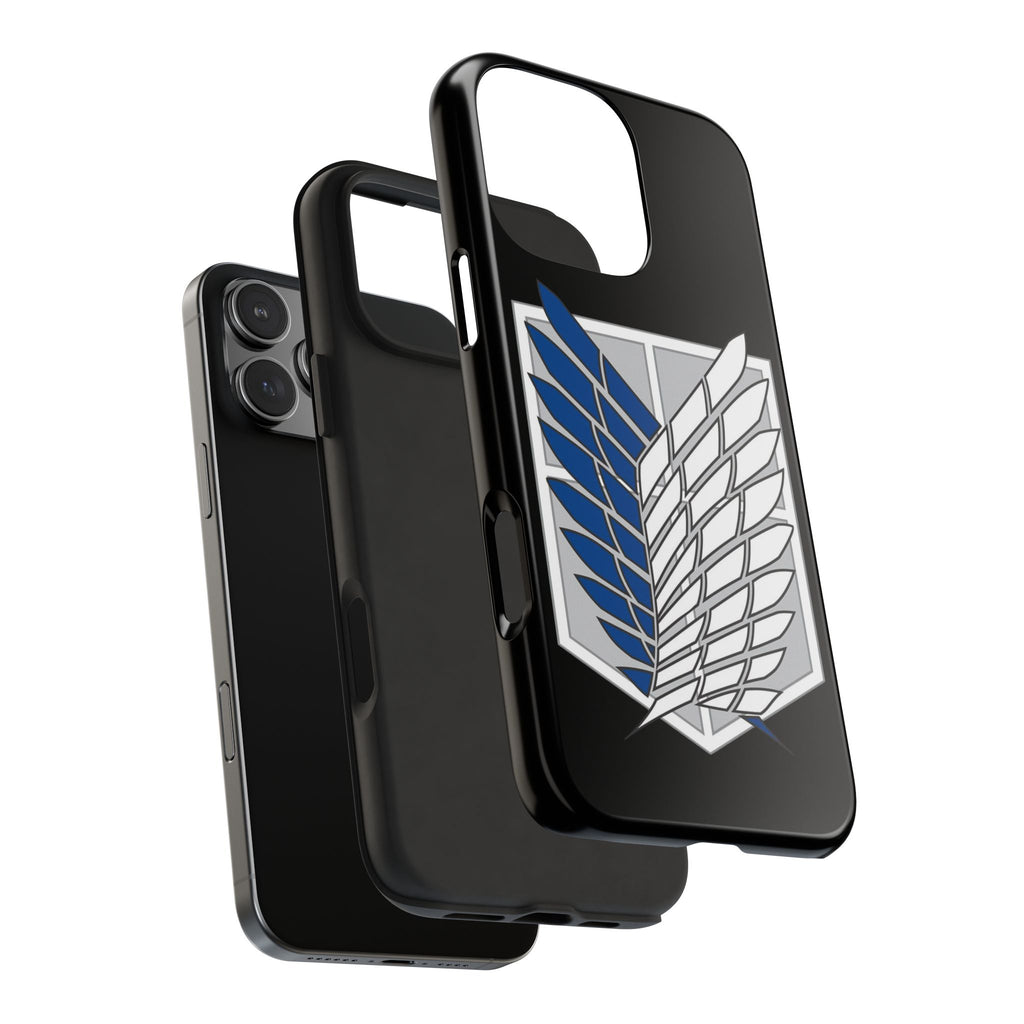 Attack On Titan Survey Corps Tough Phone Case — Anime Wings Emblem Protective iPhone Cover