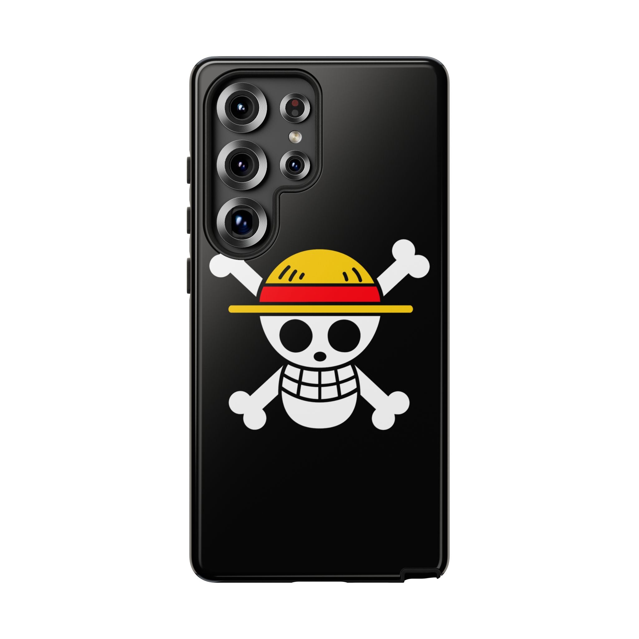 One Piece Straw Hat Skull Phone Case — Anime Pirate Jolly Roger Protective Cover
