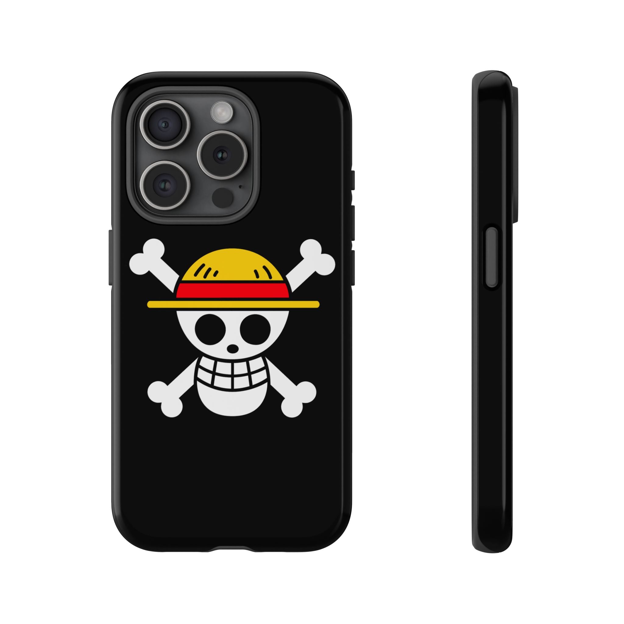 One Piece Straw Hat Skull Phone Case — Anime Pirate Jolly Roger Protective Cover
