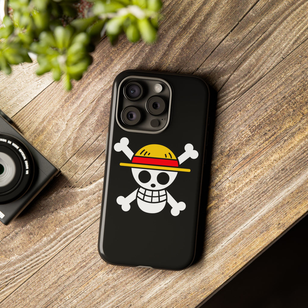 One Piece Straw Hat Skull Phone Case — Anime Pirate Jolly Roger Protective Cover