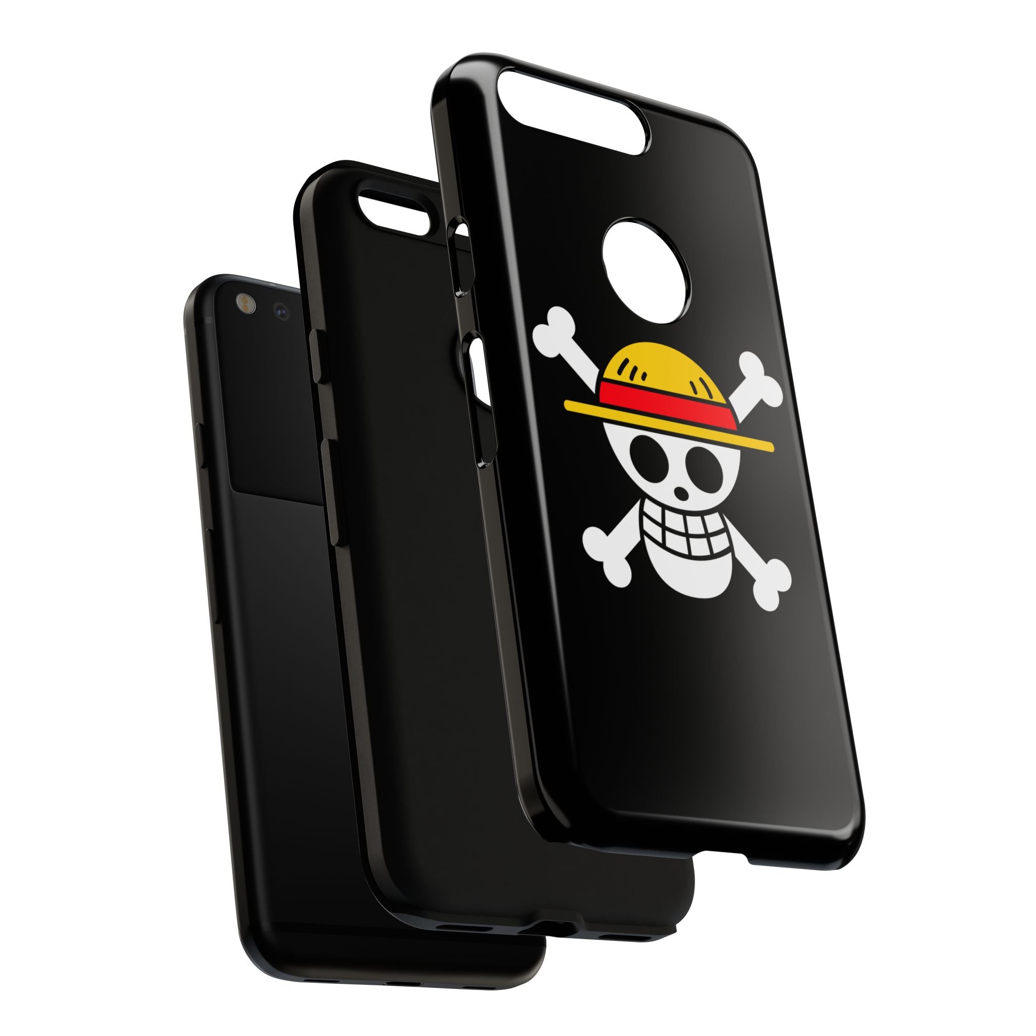 One Piece Straw Hat Skull Phone Case — Anime Pirate Jolly Roger Protective Cover