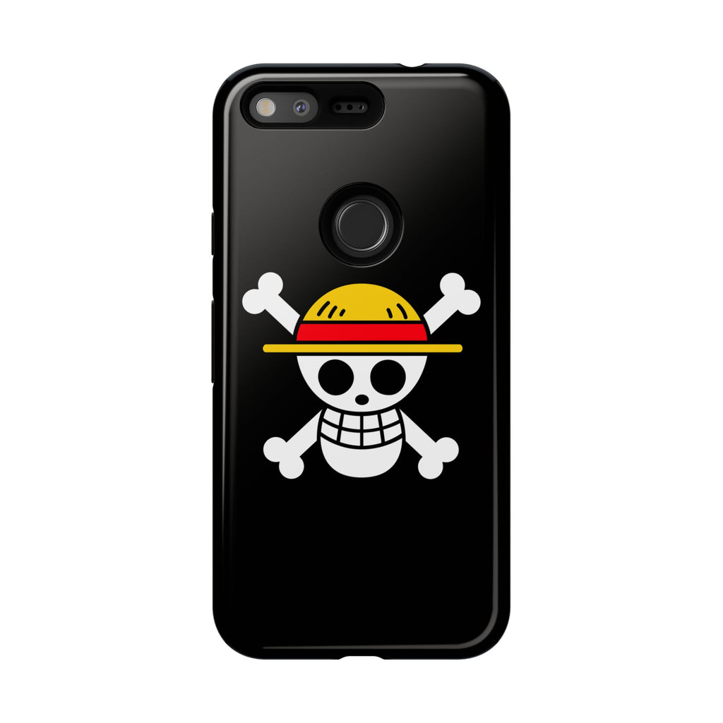 One Piece Straw Hat Skull Phone Case — Anime Pirate Jolly Roger Protective Cover