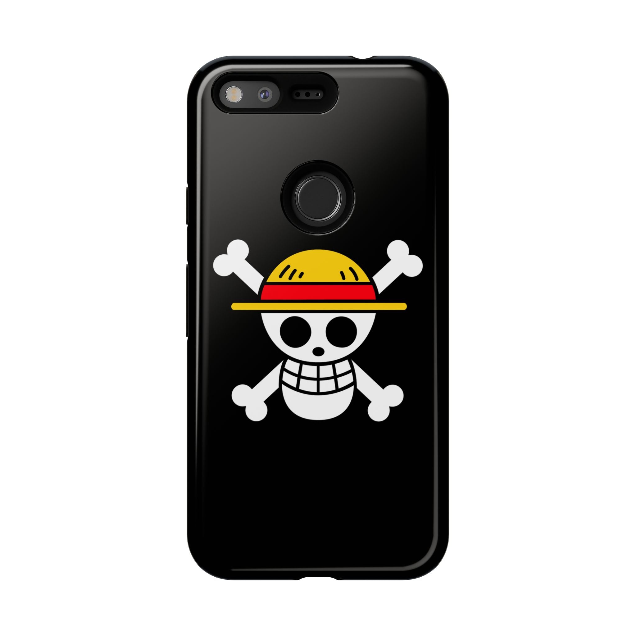 One Piece Straw Hat Skull Phone Case — Anime Pirate Jolly Roger Protective Cover