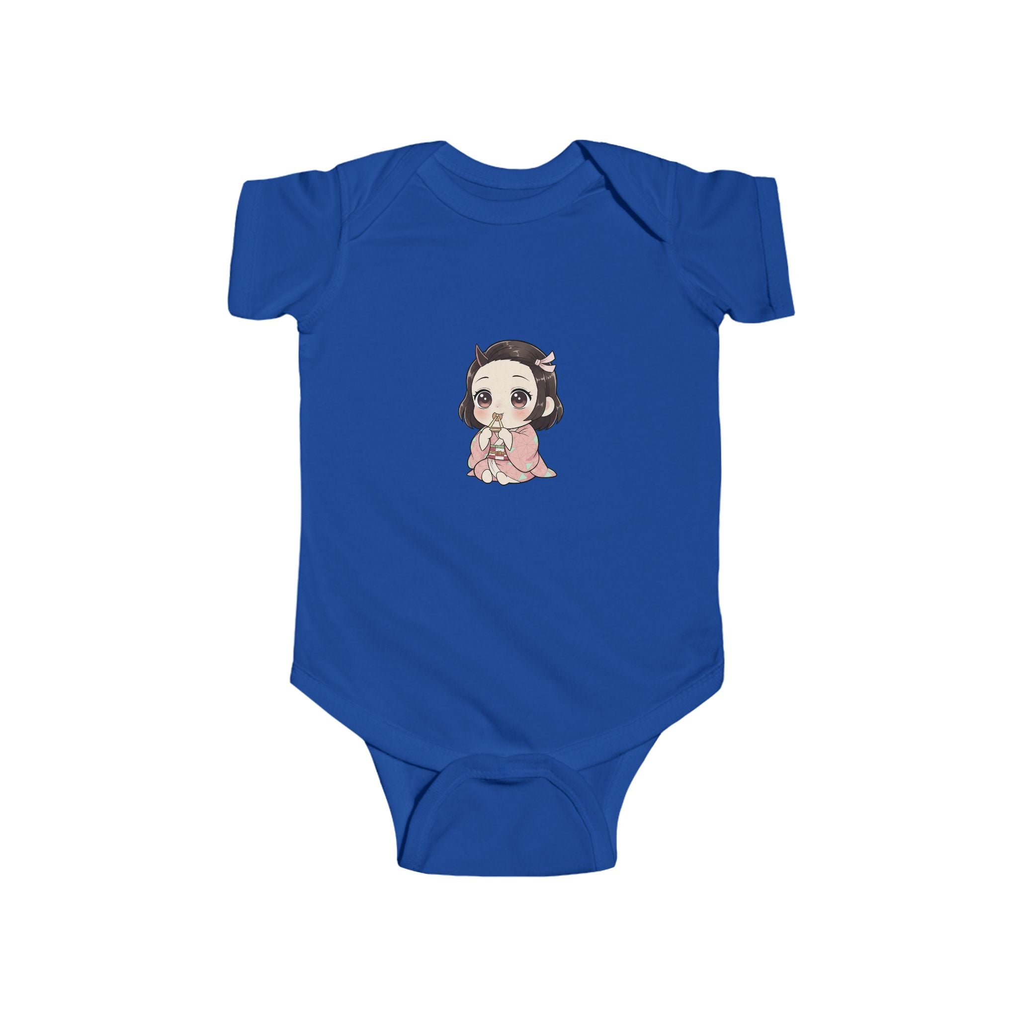 Nezuko Infant Bodysuit - Cute Chibi Character "Eat Sleep Nezuko Repeat" Baby Onesie