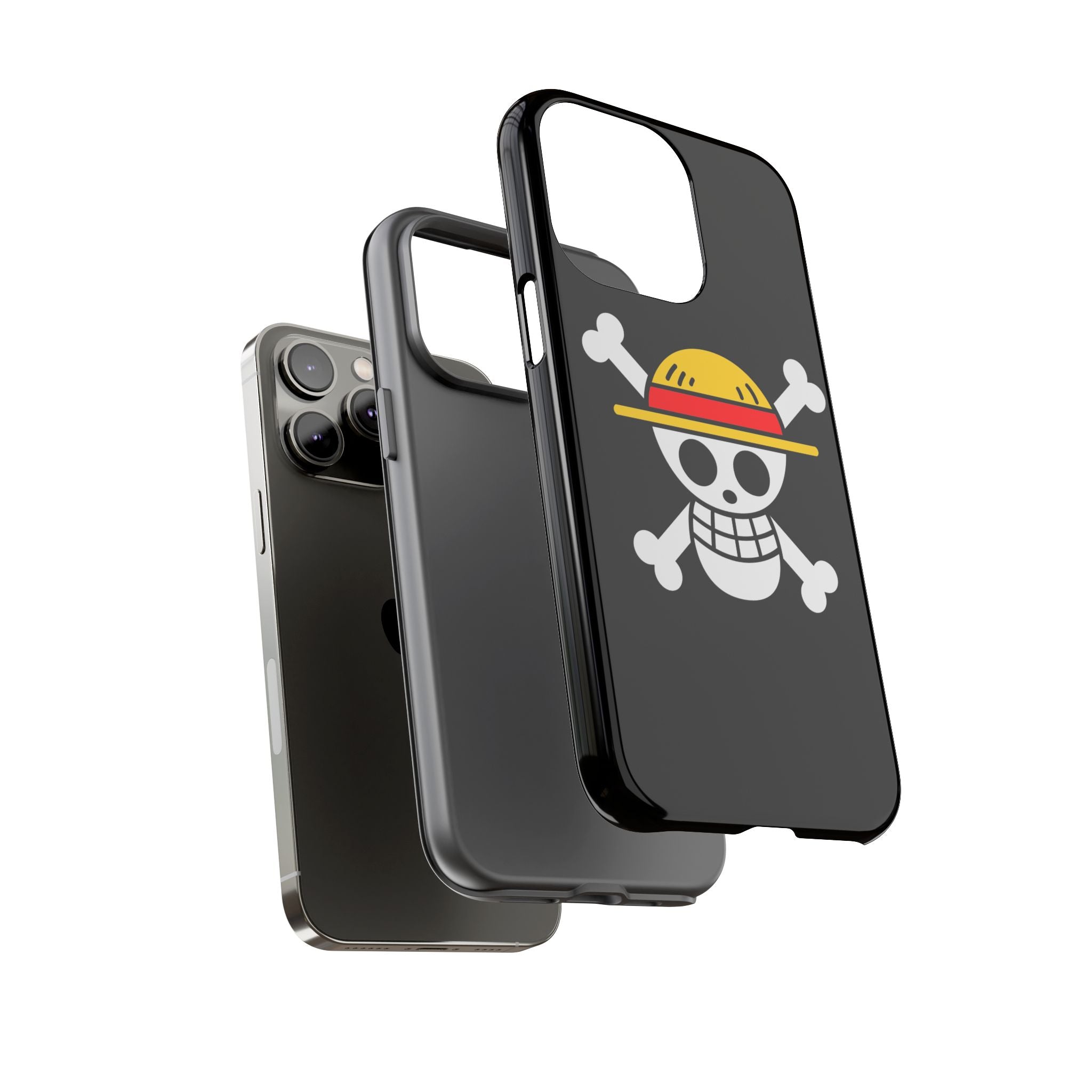 One Piece Straw Hat Skull Phone Case — Anime Pirate Jolly Roger Protective Cover