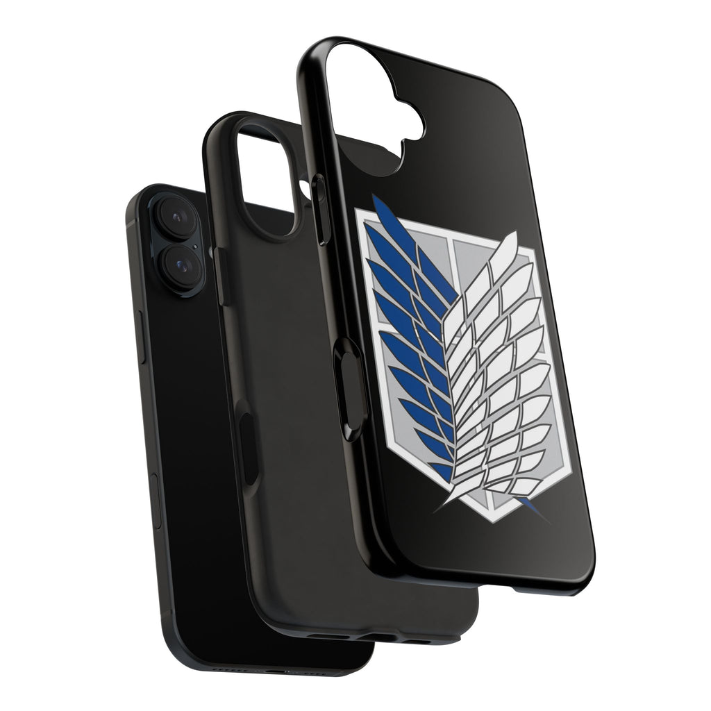Attack On Titan Survey Corps Tough Phone Case — Anime Wings Emblem Protective iPhone Cover
