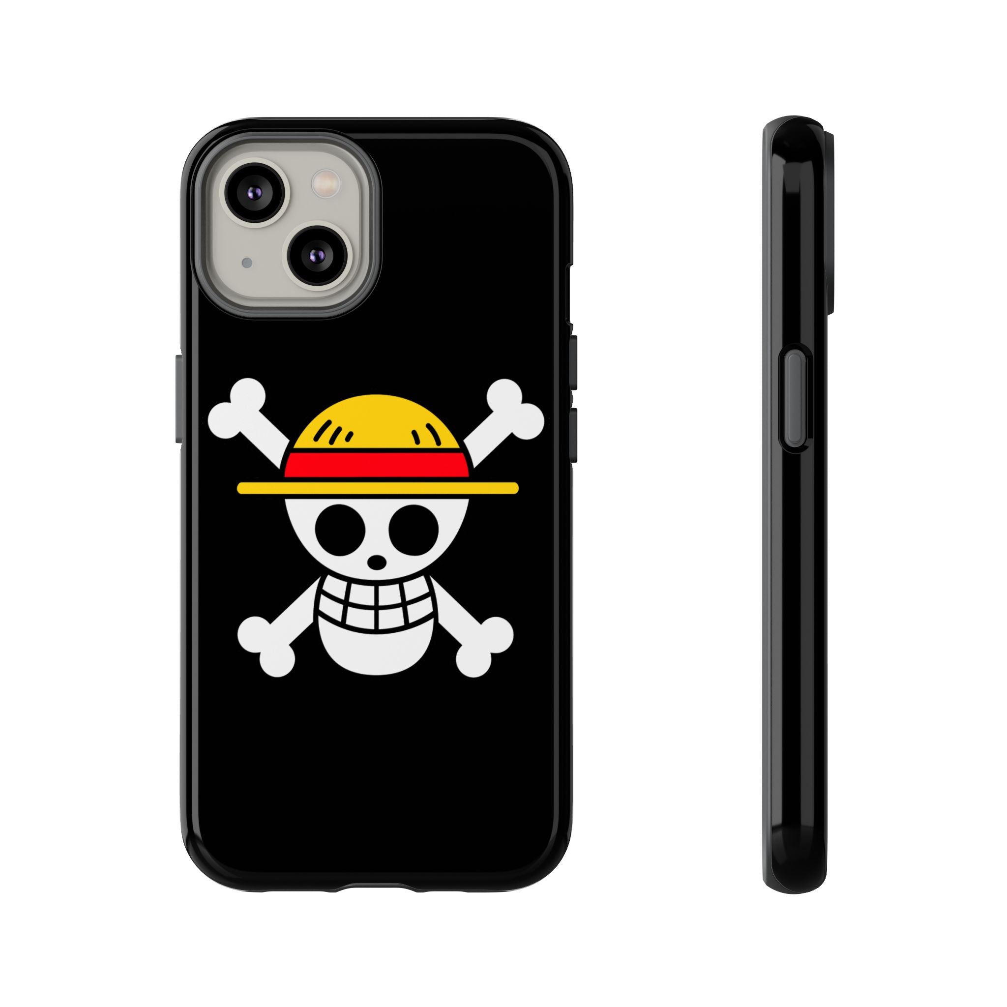 One Piece Straw Hat Skull Phone Case — Anime Pirate Jolly Roger Protective Cover