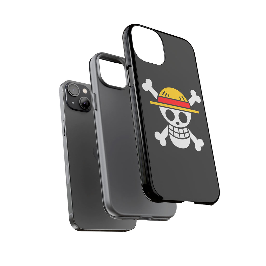 One Piece Straw Hat Skull Phone Case — Anime Pirate Jolly Roger Protective Cover