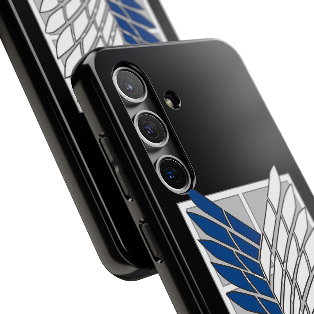 Attack On Titan Survey Corps Tough Phone Case — Anime Wings Emblem Protective iPhone Cover