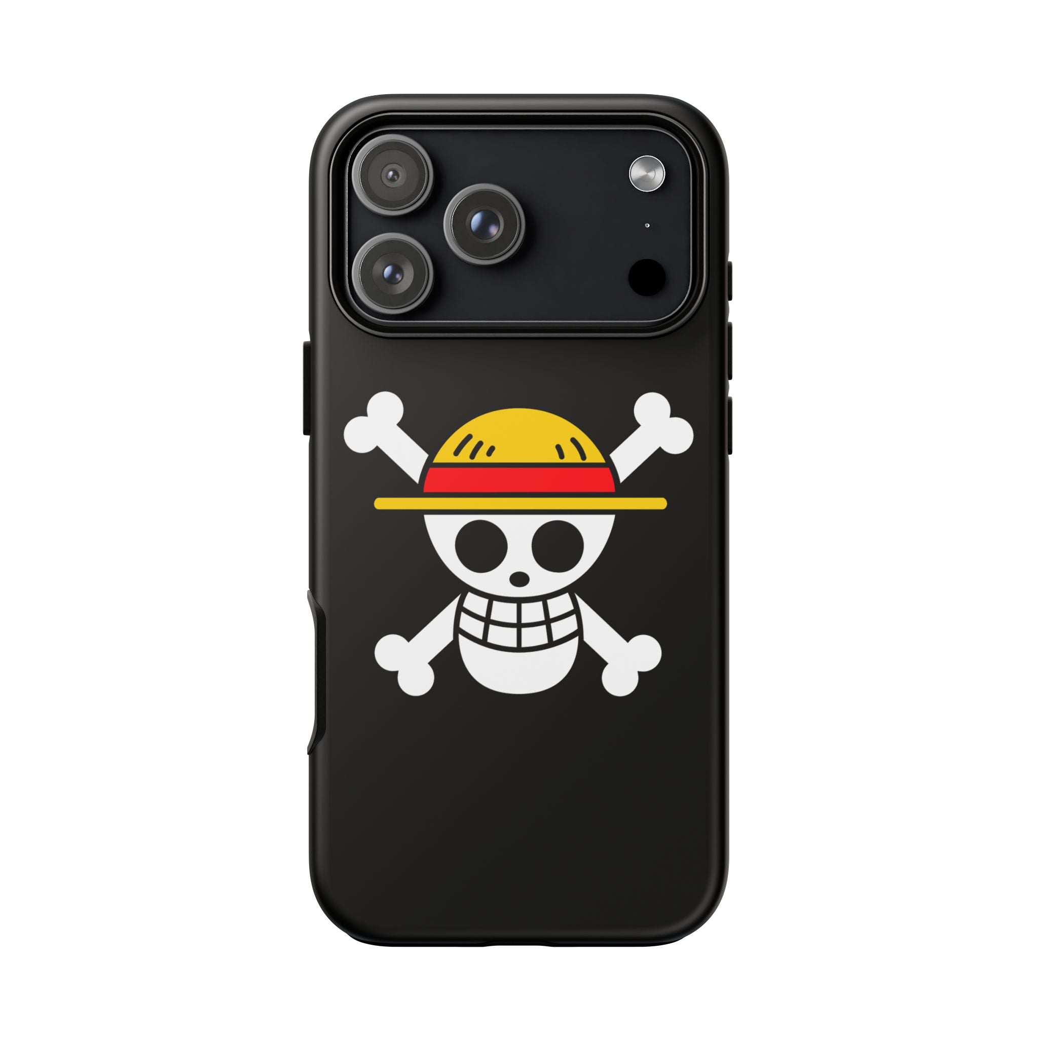 One Piece Straw Hat Skull Phone Case — Anime Pirate Jolly Roger Protective Cover
