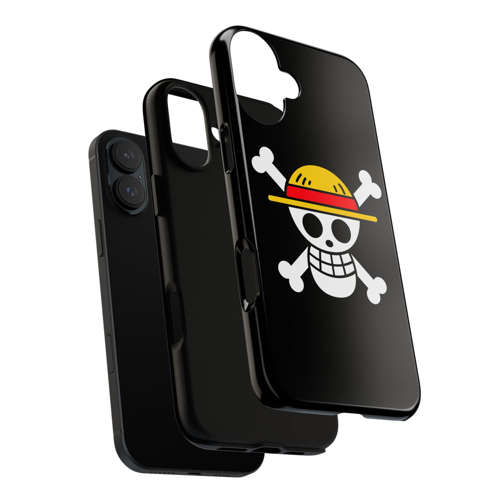 One Piece Straw Hat Skull Phone Case — Anime Pirate Jolly Roger Protective Cover
