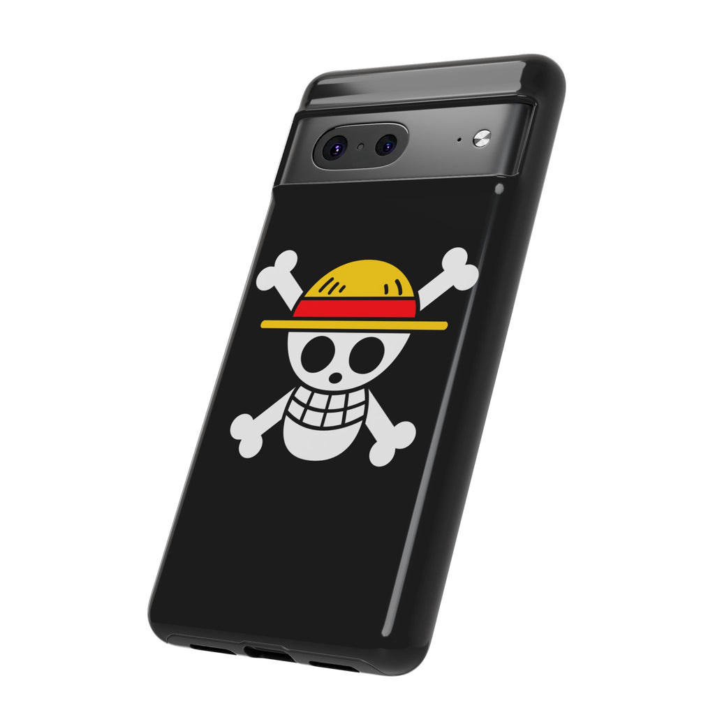 One Piece Straw Hat Skull Phone Case — Anime Pirate Jolly Roger Protective Cover