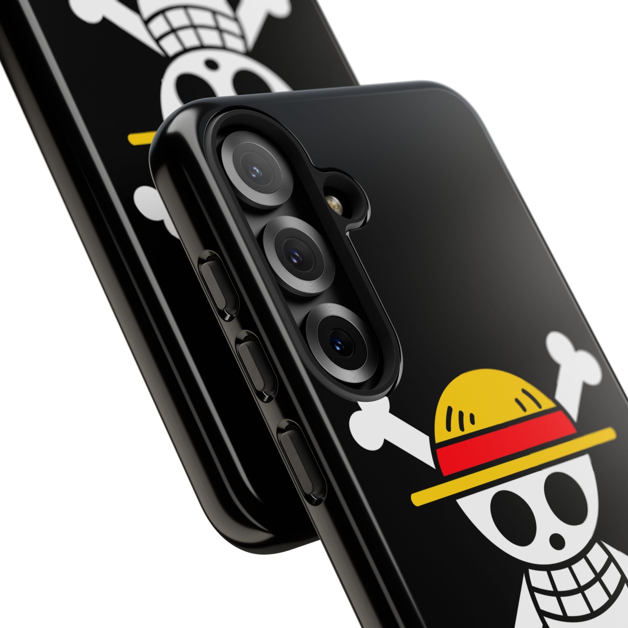 One Piece Straw Hat Skull Phone Case — Anime Pirate Jolly Roger Protective Cover
