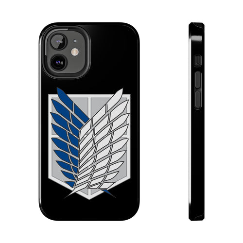 Attack On Titan Survey Corps Tough Phone Case — Anime Wings Emblem Protective iPhone Cover
