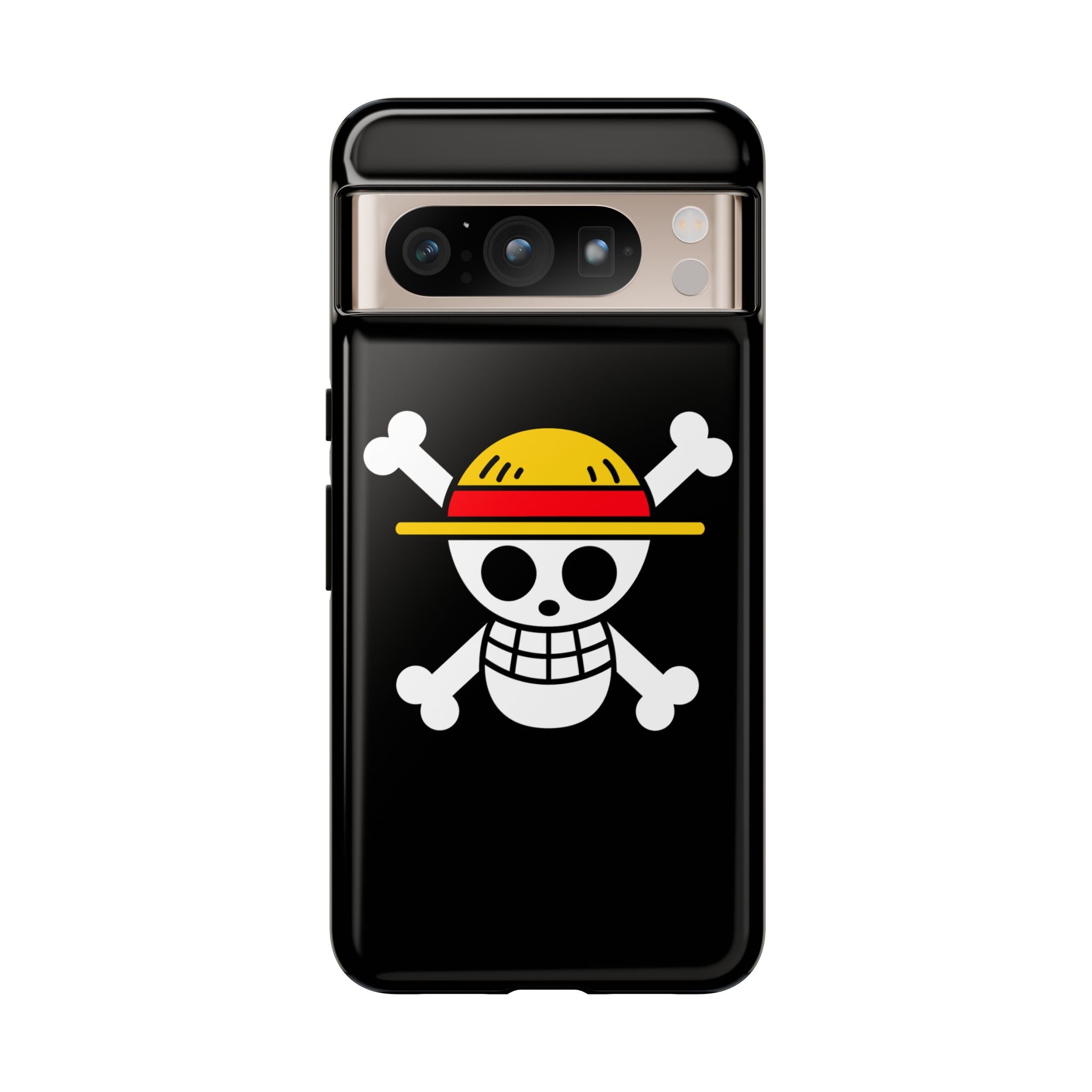 One Piece Straw Hat Skull Phone Case — Anime Pirate Jolly Roger Protective Cover