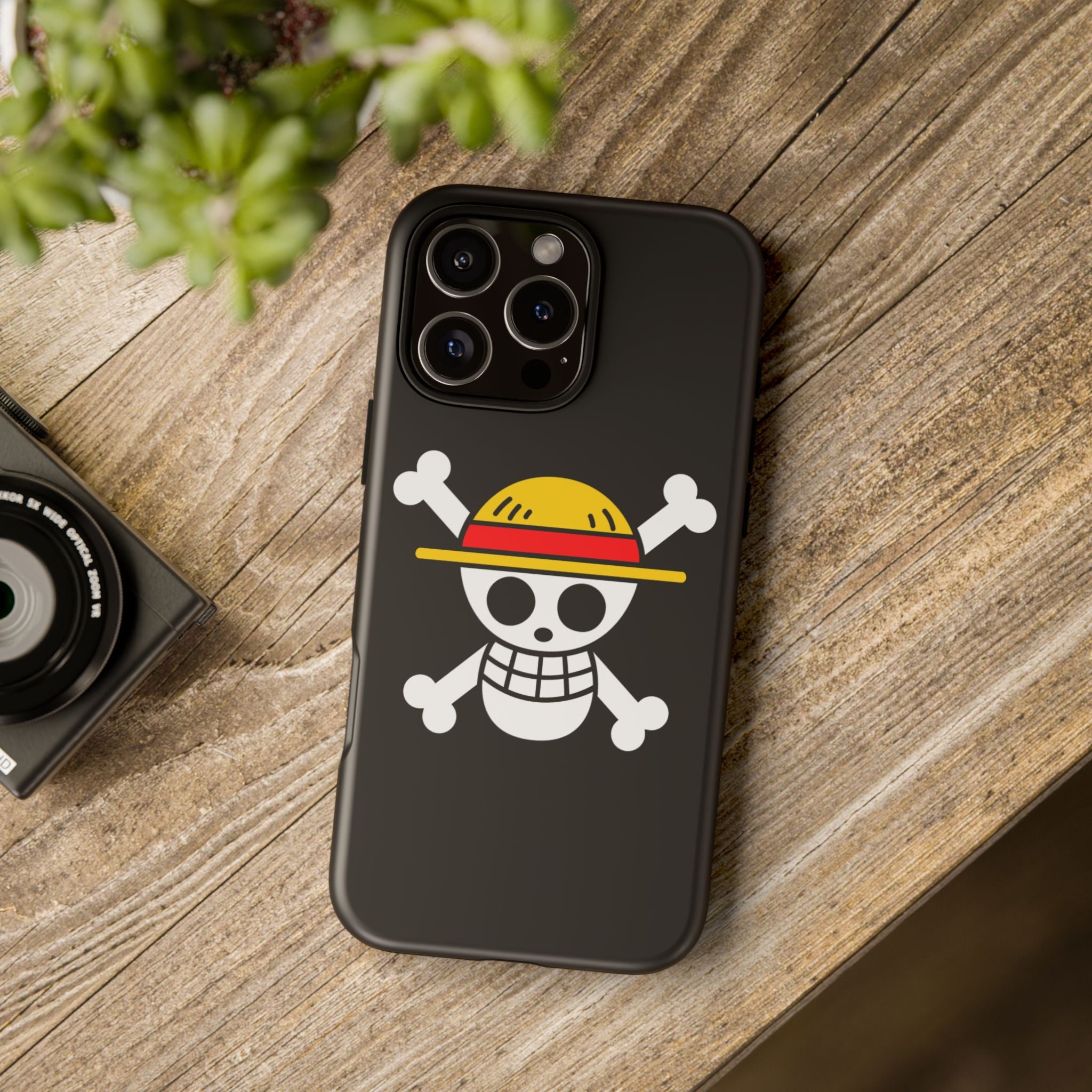 One Piece Straw Hat Skull Phone Case — Anime Pirate Jolly Roger Protective Cover