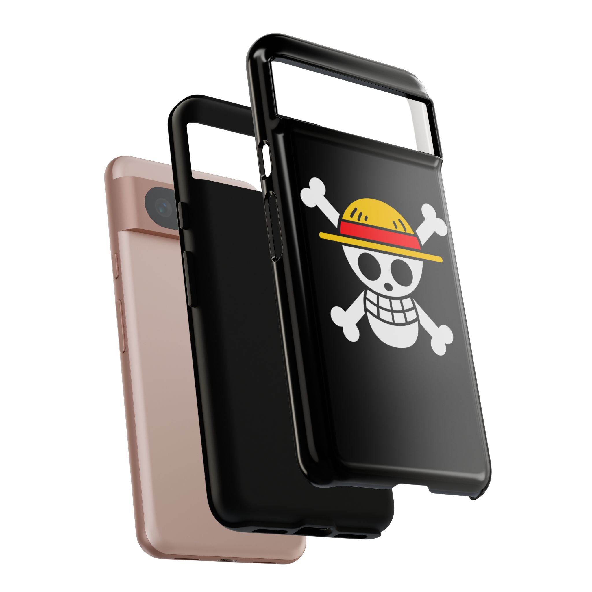 One Piece Straw Hat Skull Phone Case — Anime Pirate Jolly Roger Protective Cover