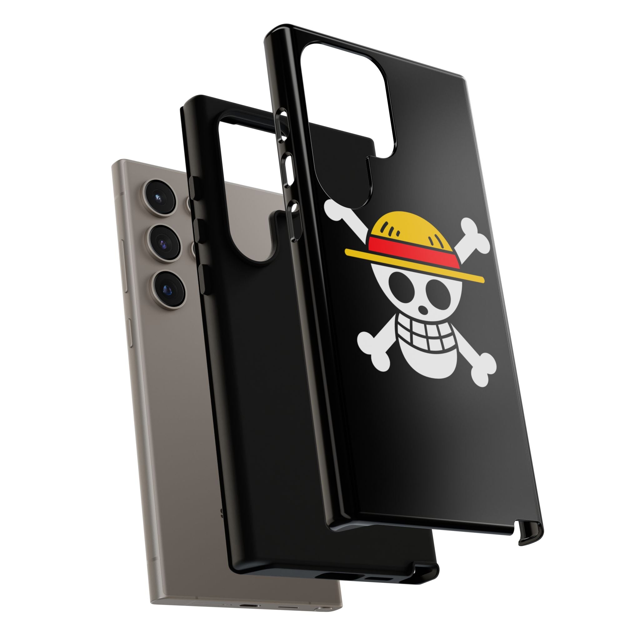 One Piece Straw Hat Skull Phone Case — Anime Pirate Jolly Roger Protective Cover