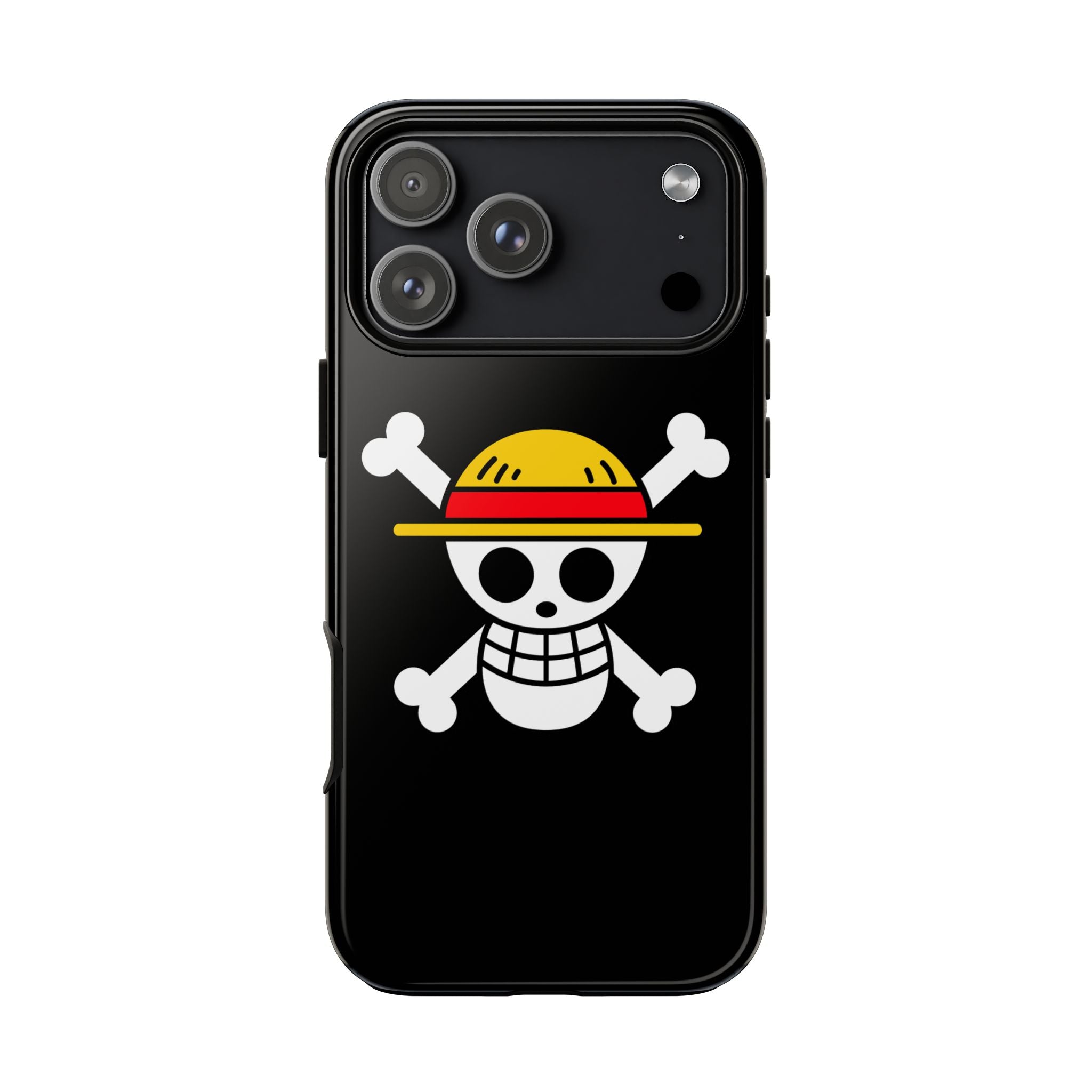 One Piece Straw Hat Skull Phone Case — Anime Pirate Jolly Roger Protective Cover