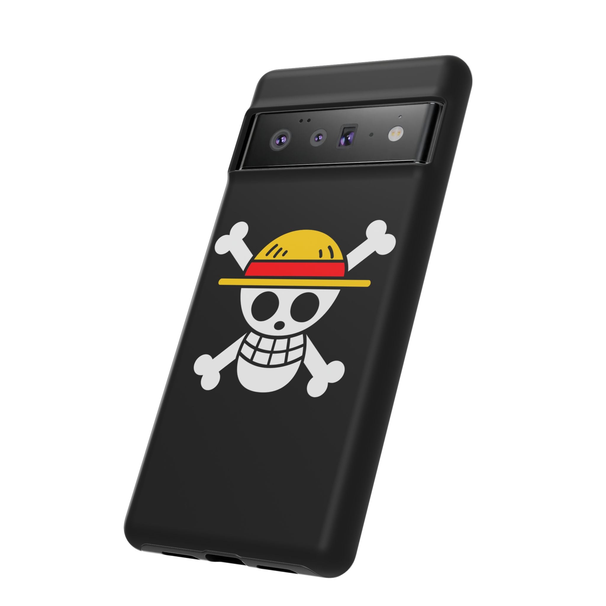 One Piece Straw Hat Skull Phone Case — Anime Pirate Jolly Roger Protective Cover