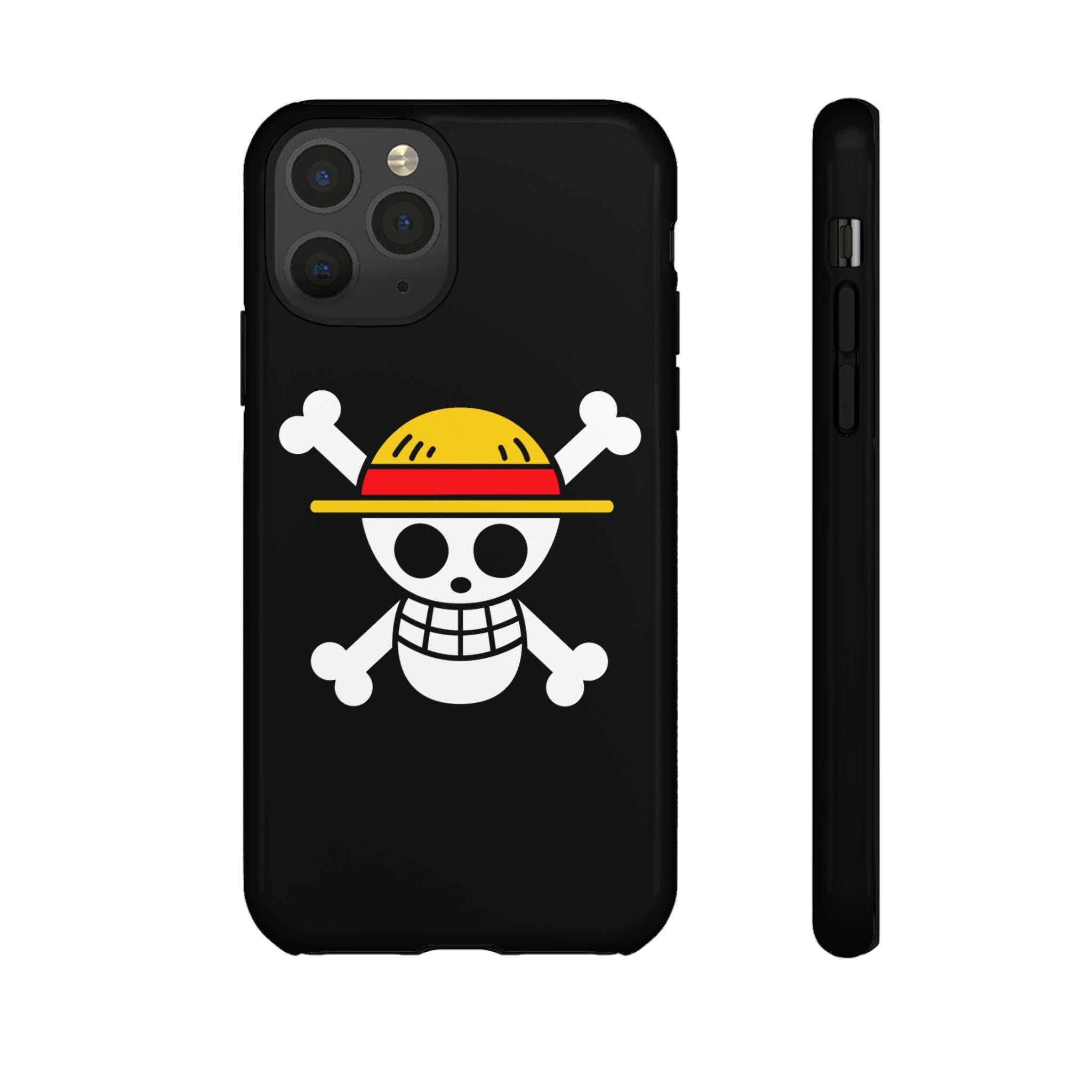 One Piece Straw Hat Skull Phone Case — Anime Pirate Jolly Roger Protective Cover