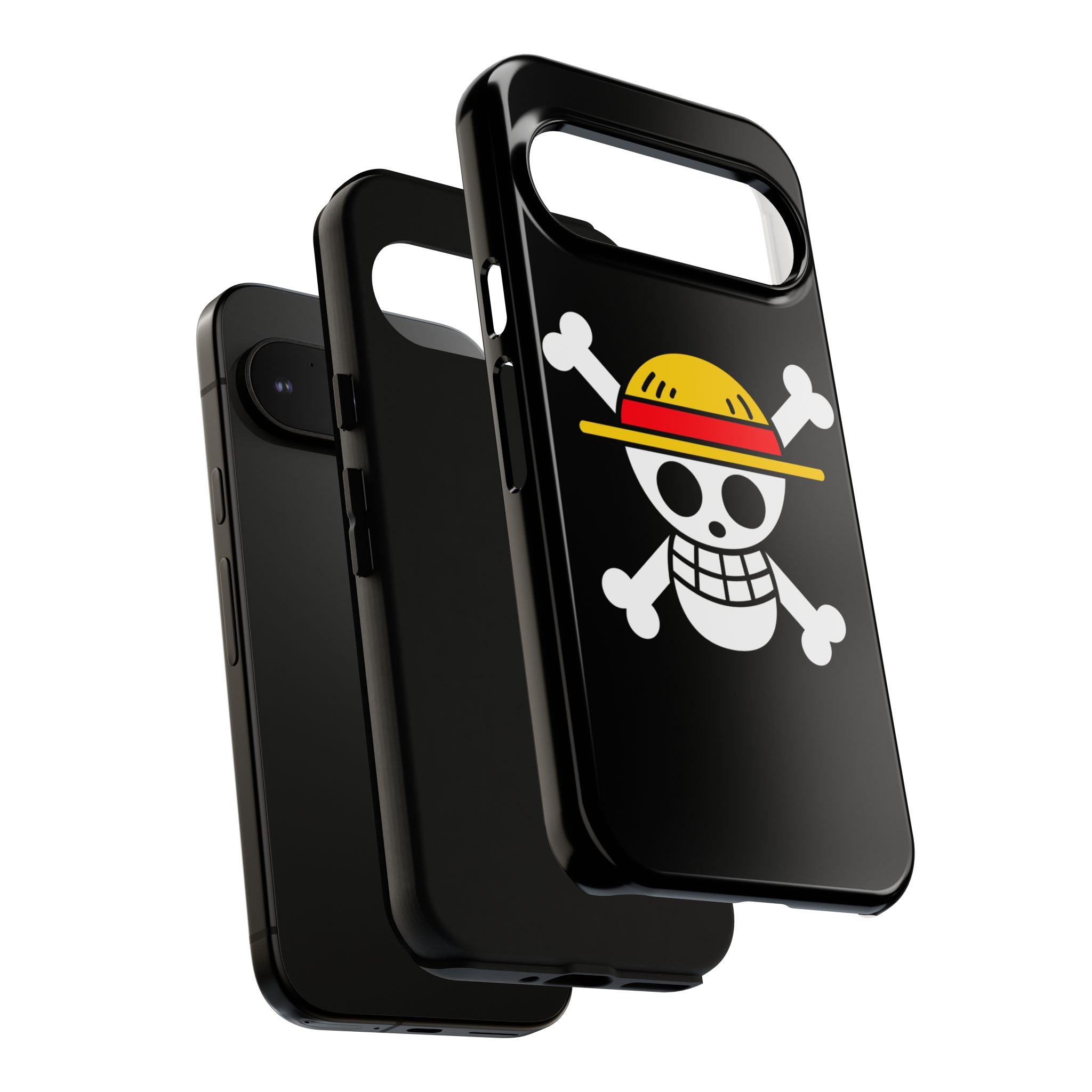 One Piece Straw Hat Skull Phone Case — Anime Pirate Jolly Roger Protective Cover