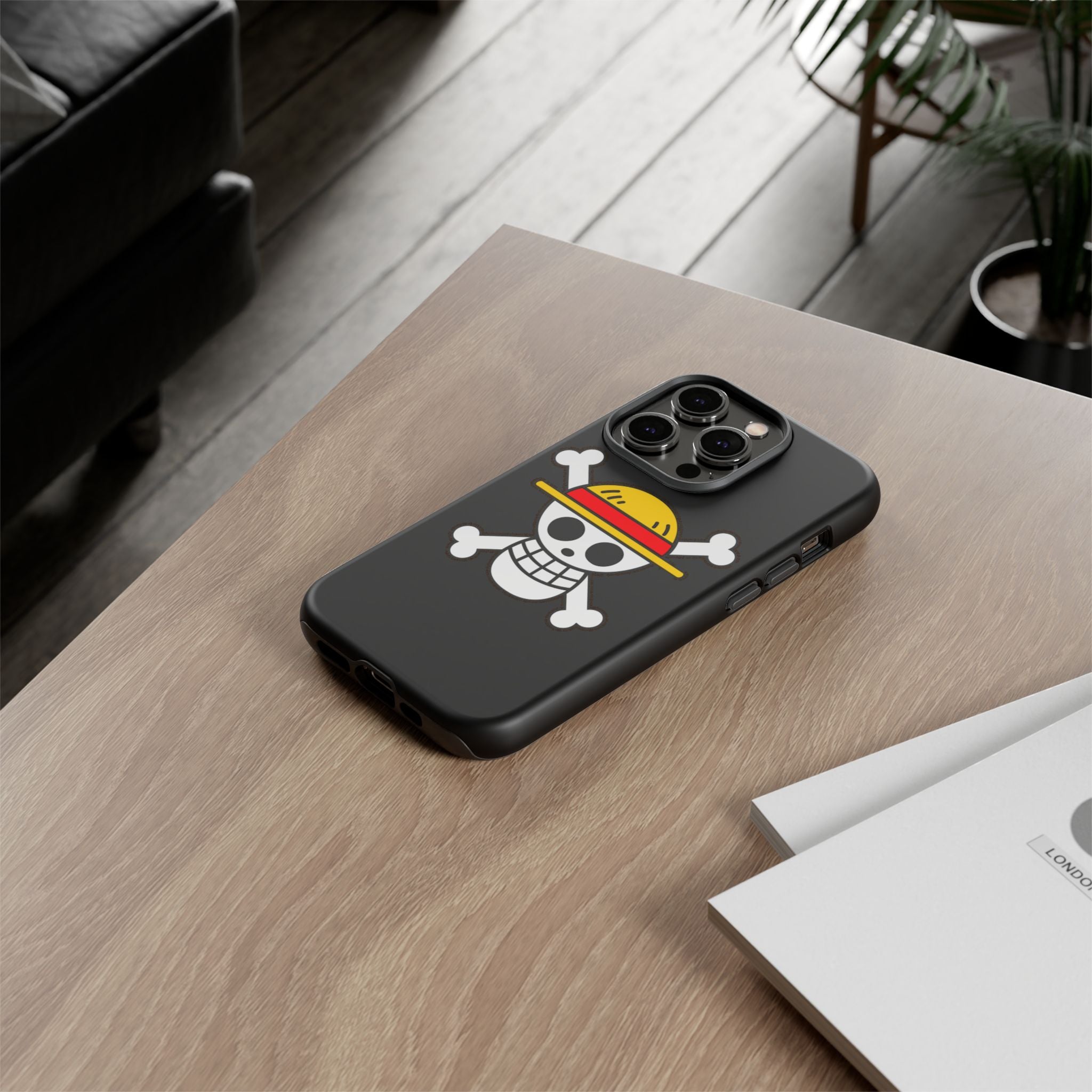 One Piece Straw Hat Skull Phone Case — Anime Pirate Jolly Roger Protective Cover