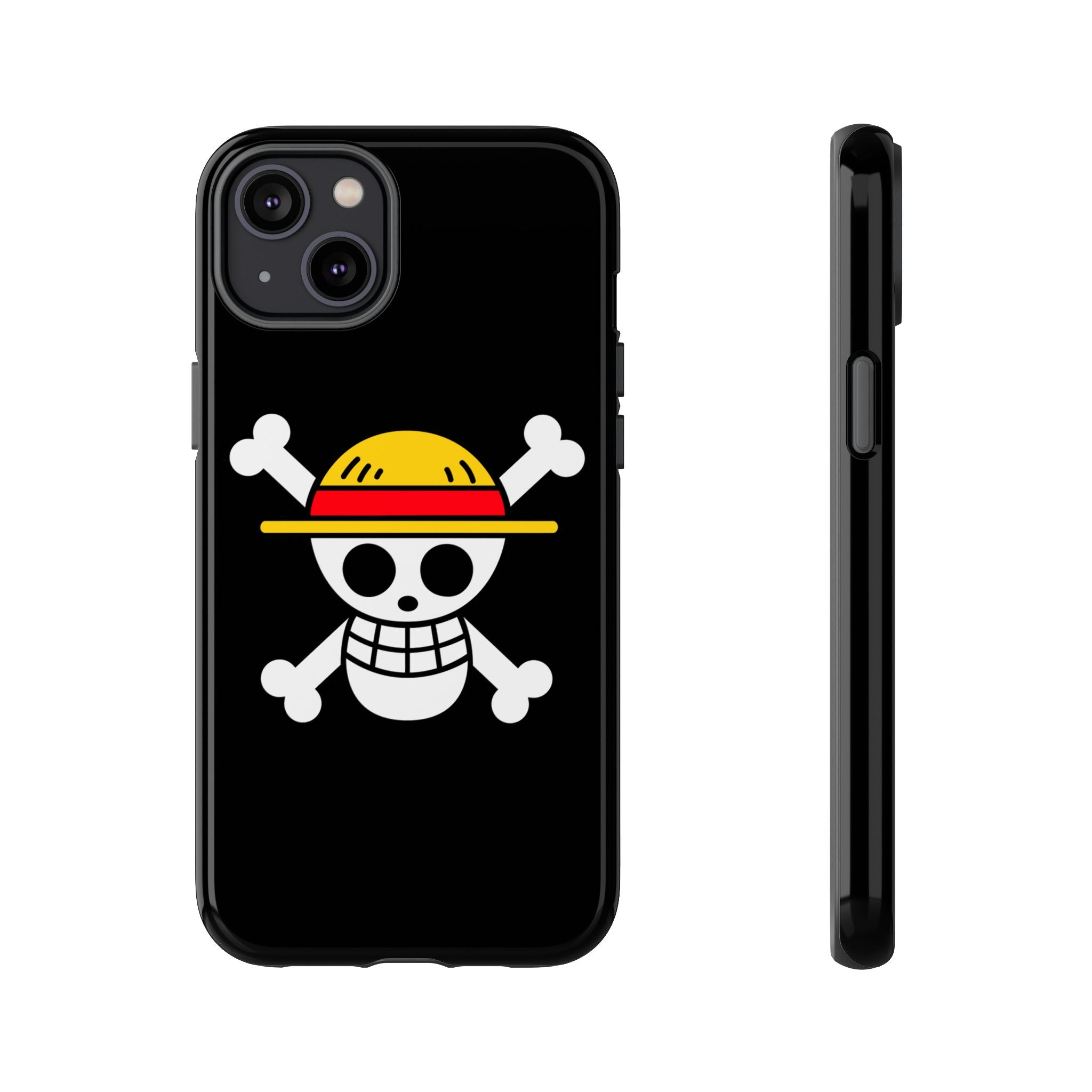 One Piece Straw Hat Skull Phone Case — Anime Pirate Jolly Roger Protective Cover