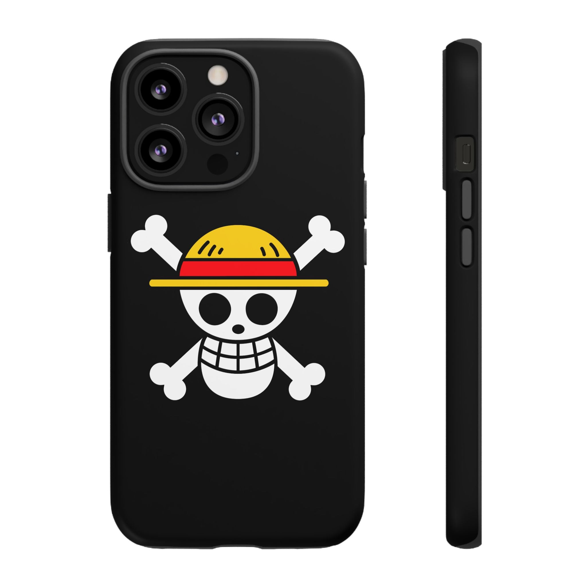 One Piece Straw Hat Skull Phone Case — Anime Pirate Jolly Roger Protective Cover